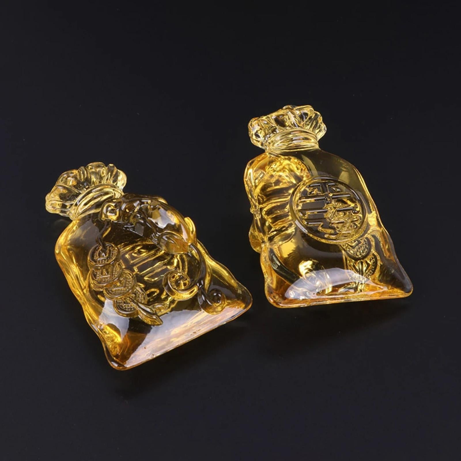 Money Bag Figurine 2024 Spring Festival Decor for Office Cabinet Living Room