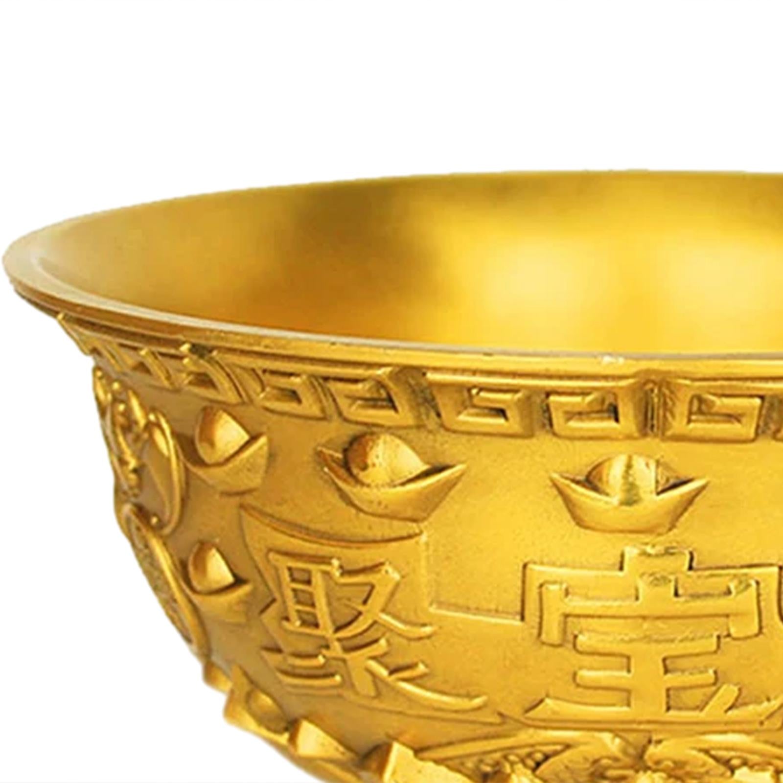 Treasure Basin Feng Shui Decor Offering Bowl for Spring Festival Desk Office