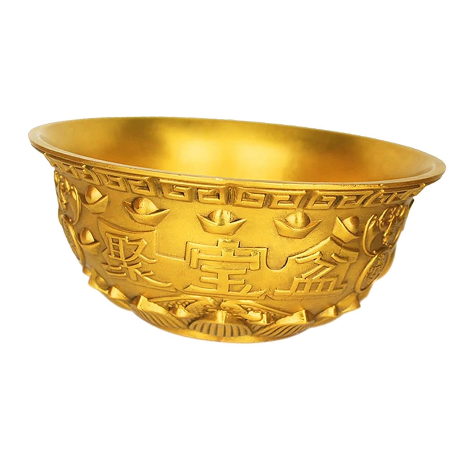Treasure Basin Feng Shui Decor Offering Bowl for Spring Festival Desk Office