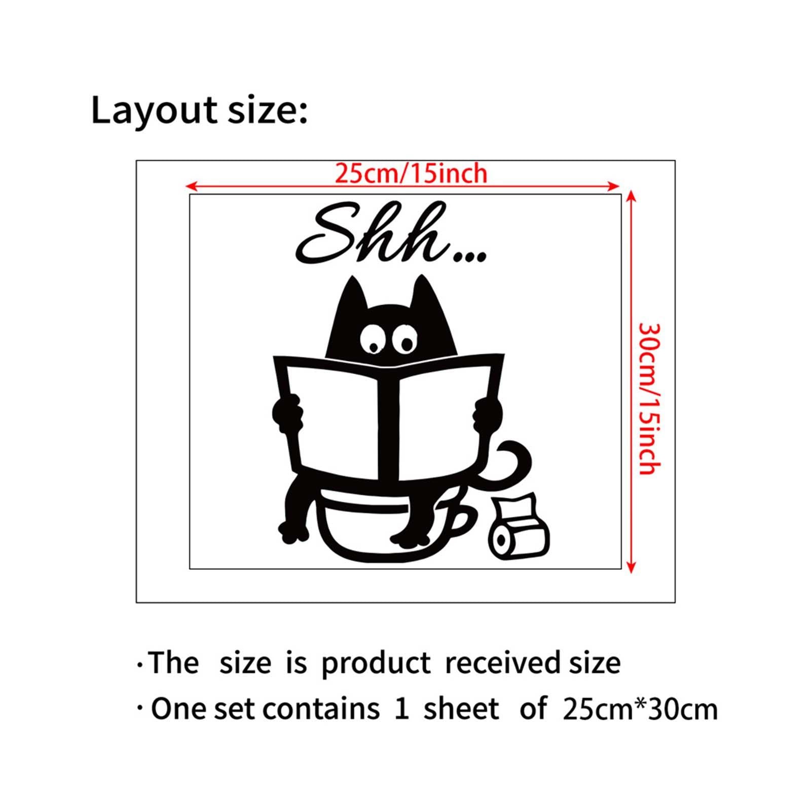 Toilet Sticker Removable Toilet Seat Lid Stickers for WC Bathroom Decoration