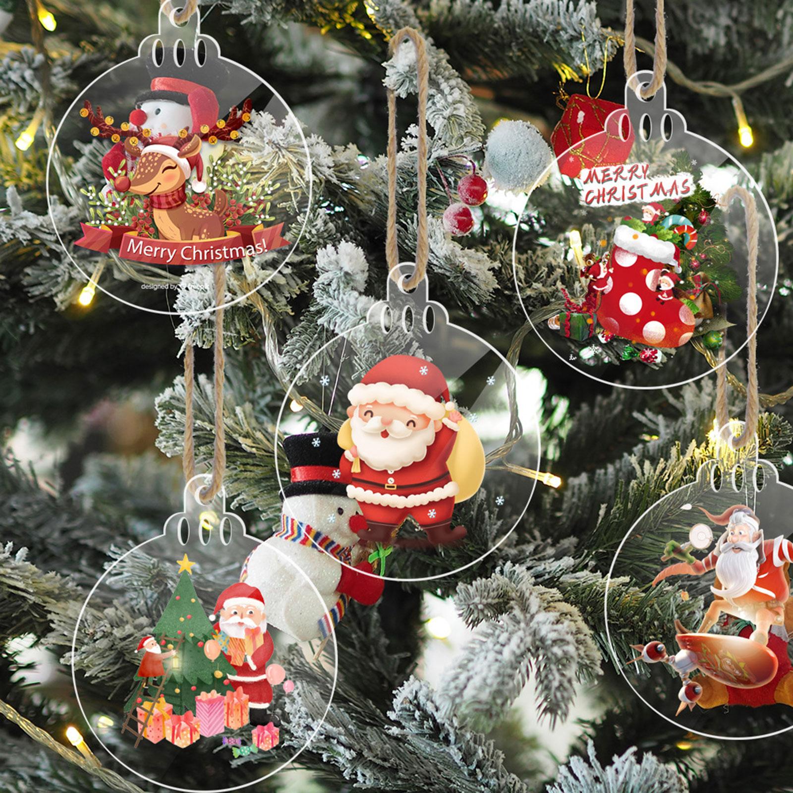 10x Acrylic Ornaments Circles Acrylic Circles with Holes for Crafts Gift Tag