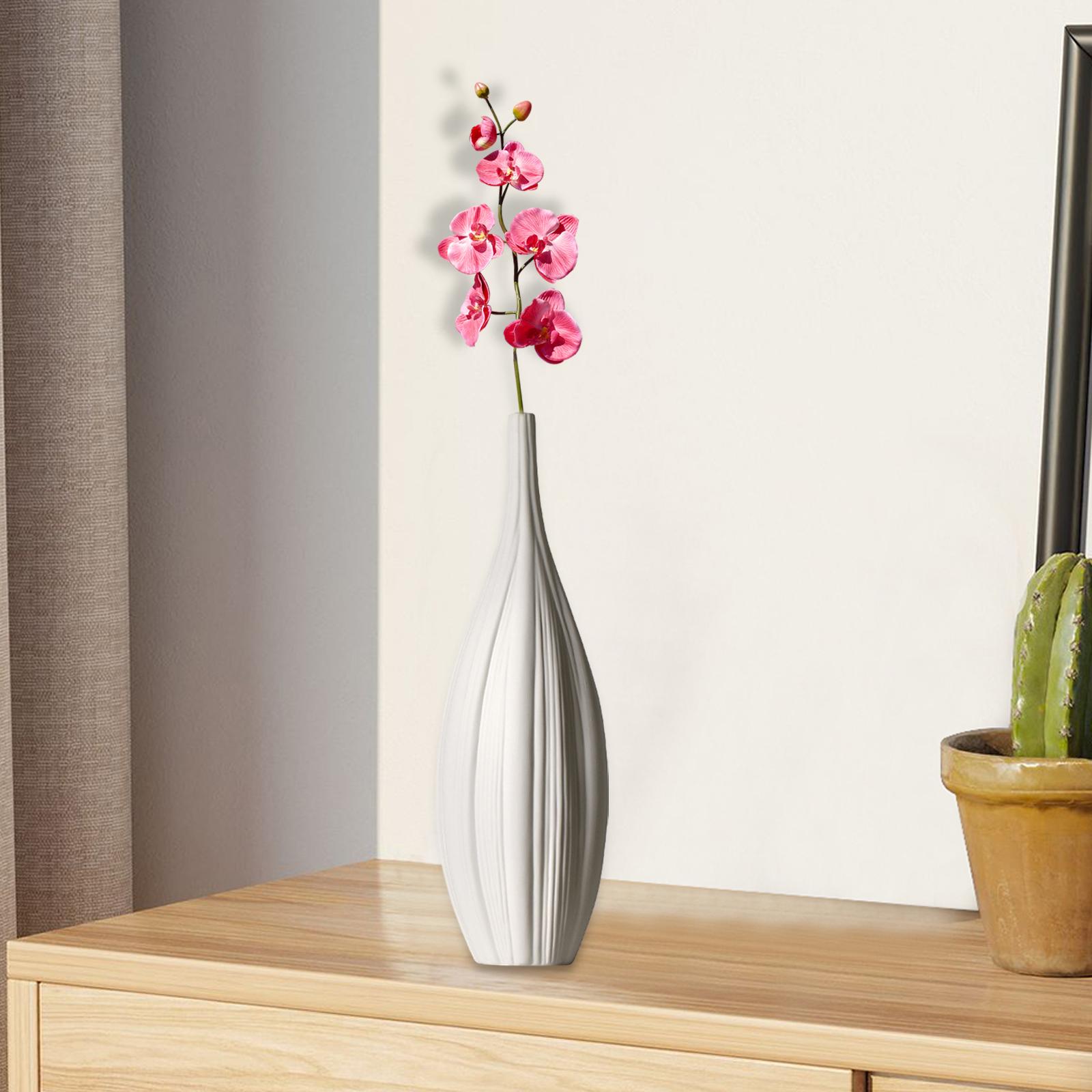 Ceramic Flower Vase Tabletop Decoration for Office Dorm Wedding Centerpieces 50x17cm