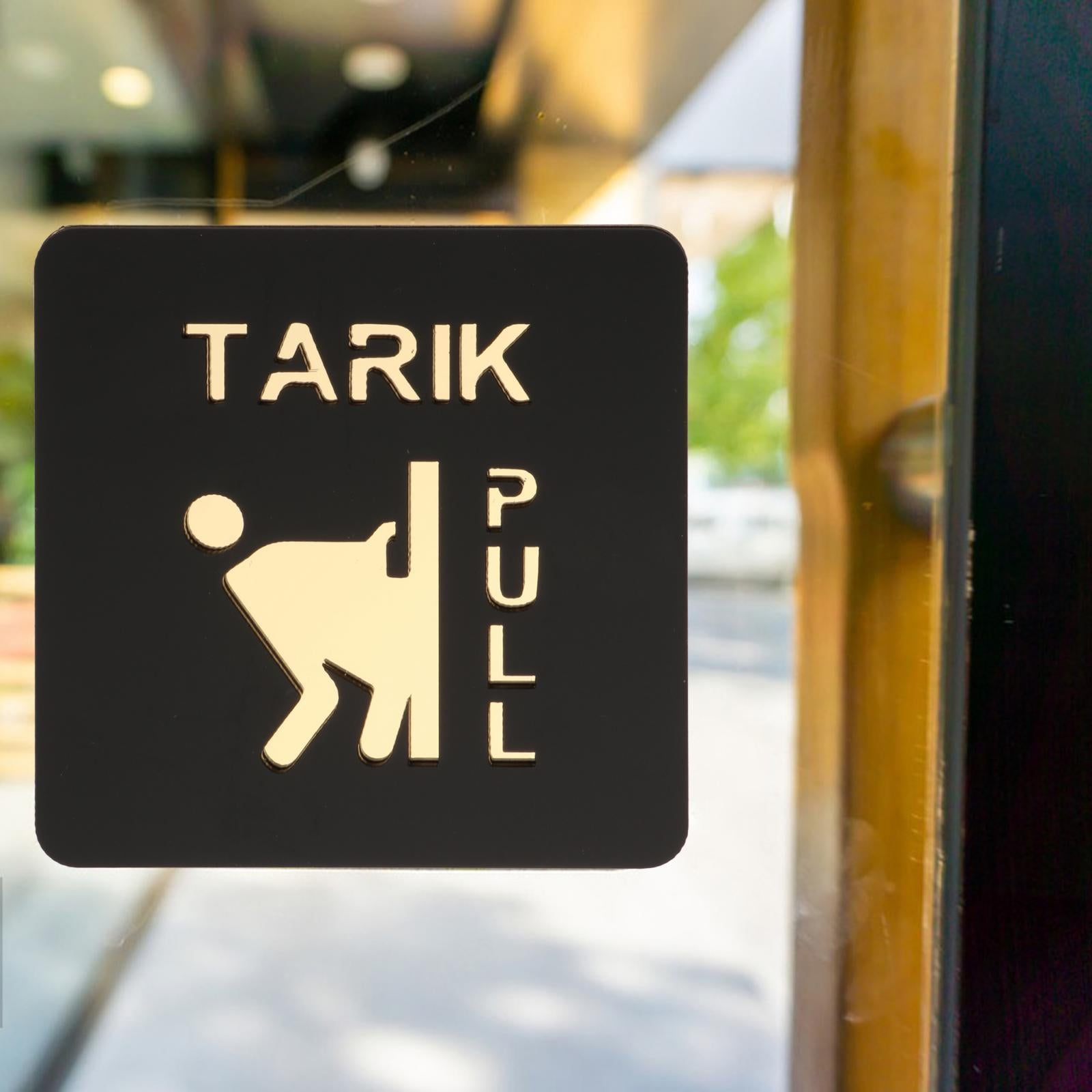Glass Doors Push Pull Signs Side Door Signs for Bars Indoor Outdoor Business Style B Set