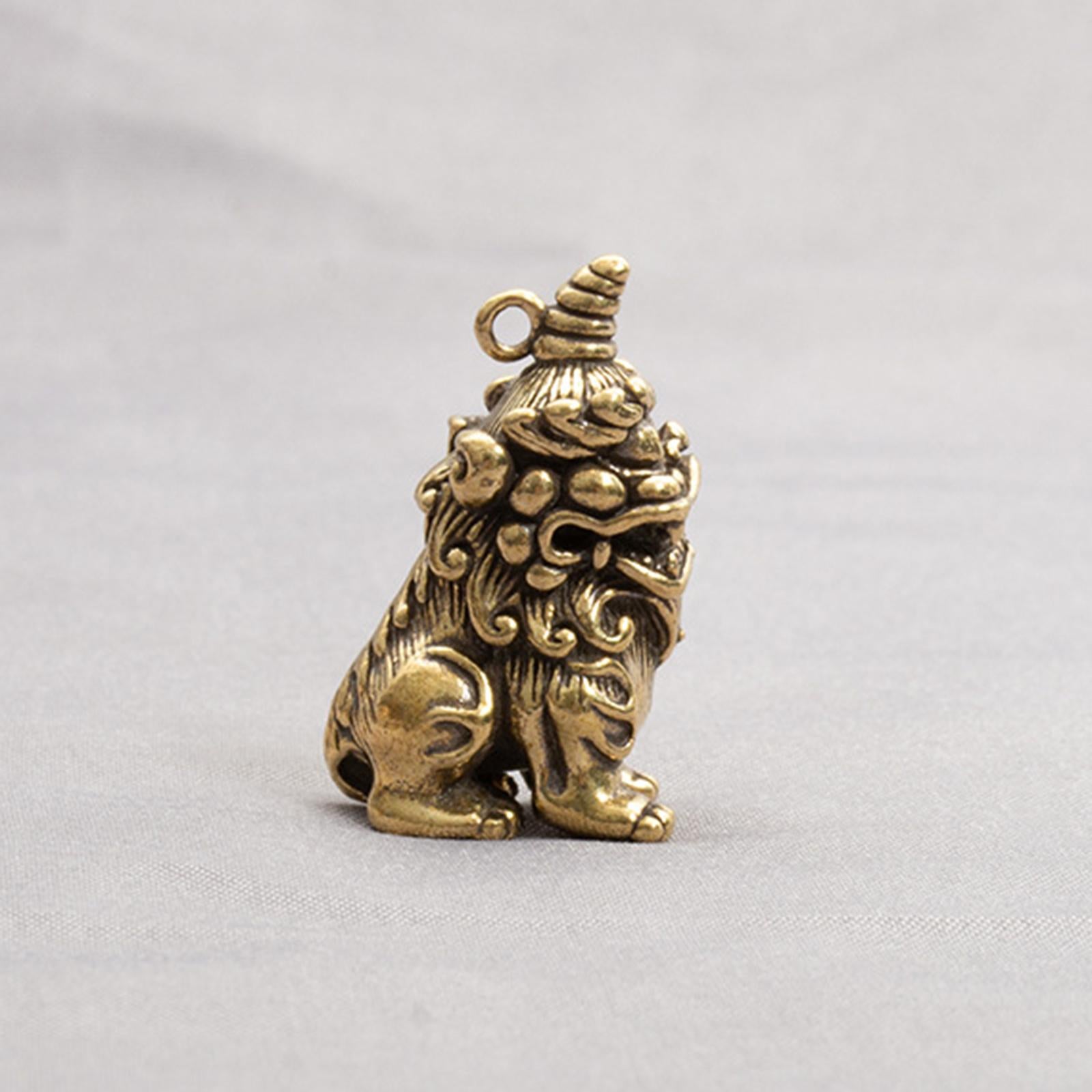Keychain Pendant Kirin Statue Wealth Gift Mini Figurine for Adults Women Men
