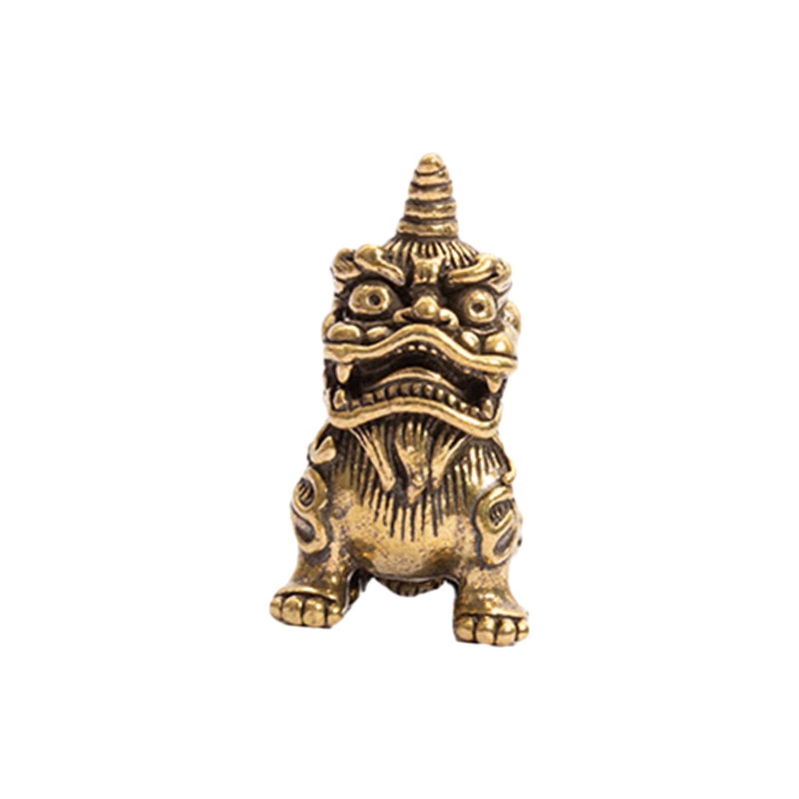 Keychain Pendant Kirin Statue Wealth Gift Mini Figurine for Adults Women Men