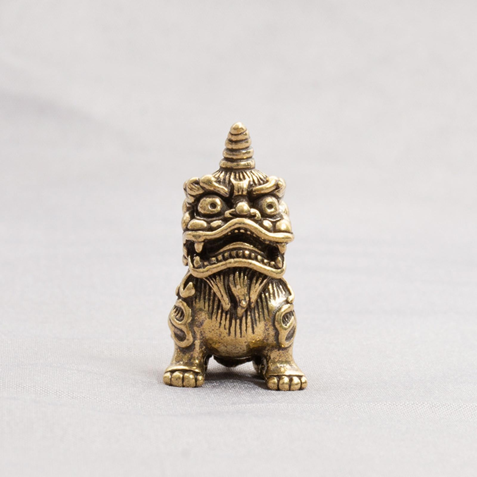 Keychain Pendant Kirin Statue Wealth Gift Mini Figurine for Adults Women Men