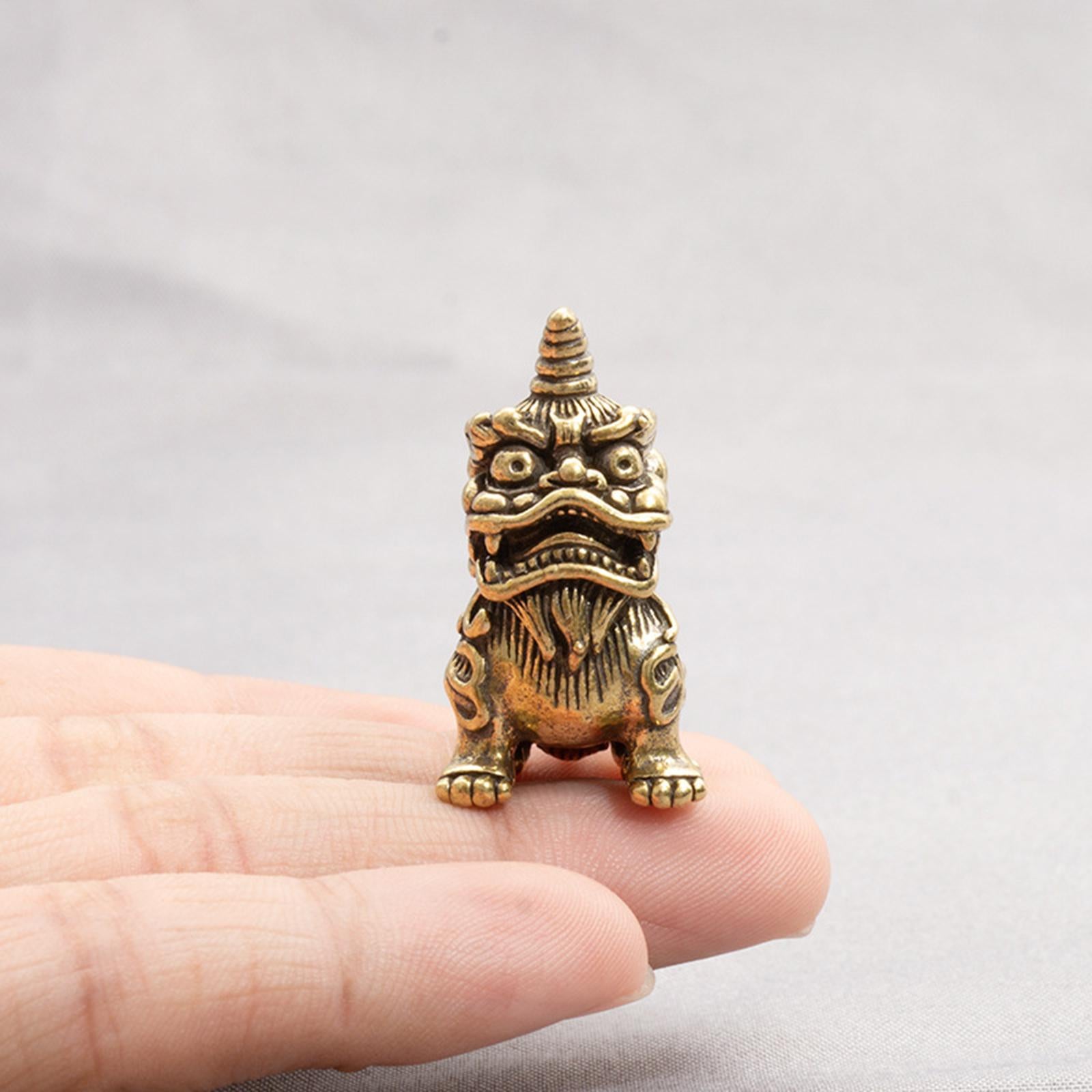 Keychain Pendant Kirin Statue Wealth Gift Mini Figurine for Adults Women Men