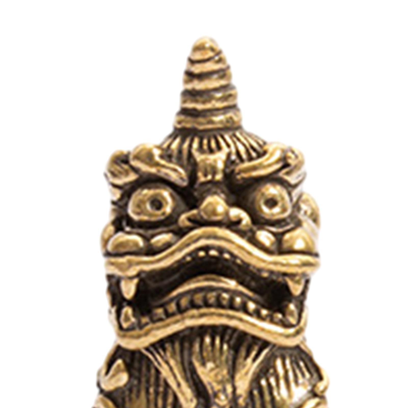 Keychain Pendant Kirin Statue Wealth Gift Mini Figurine for Adults Women Men