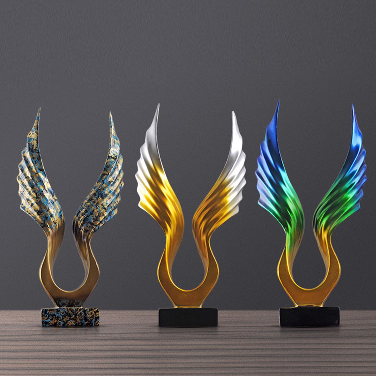 Spreading Wing Statue Collectible Sculpture Decorative for Bookshelf Desktop Style C