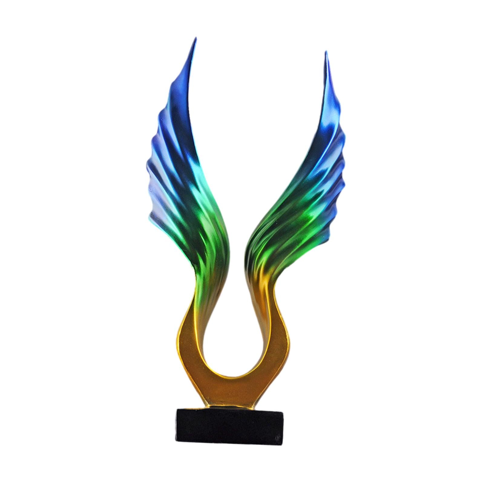 Spreading Wing Statue Collectible Sculpture Decorative for Bookshelf Desktop Style C