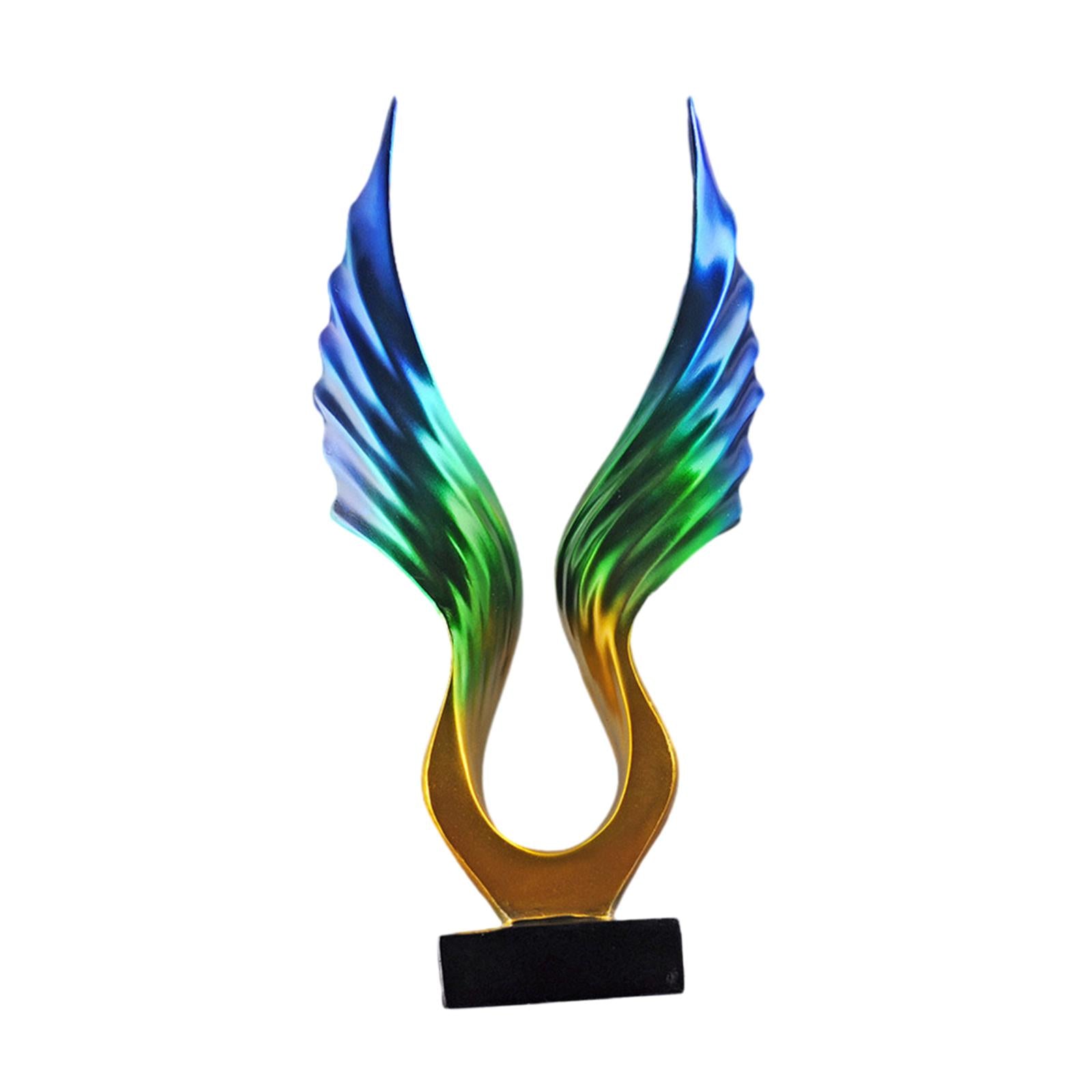 Spreading Wing Statue Collectible Sculpture Decorative for Bookshelf Desktop Style C