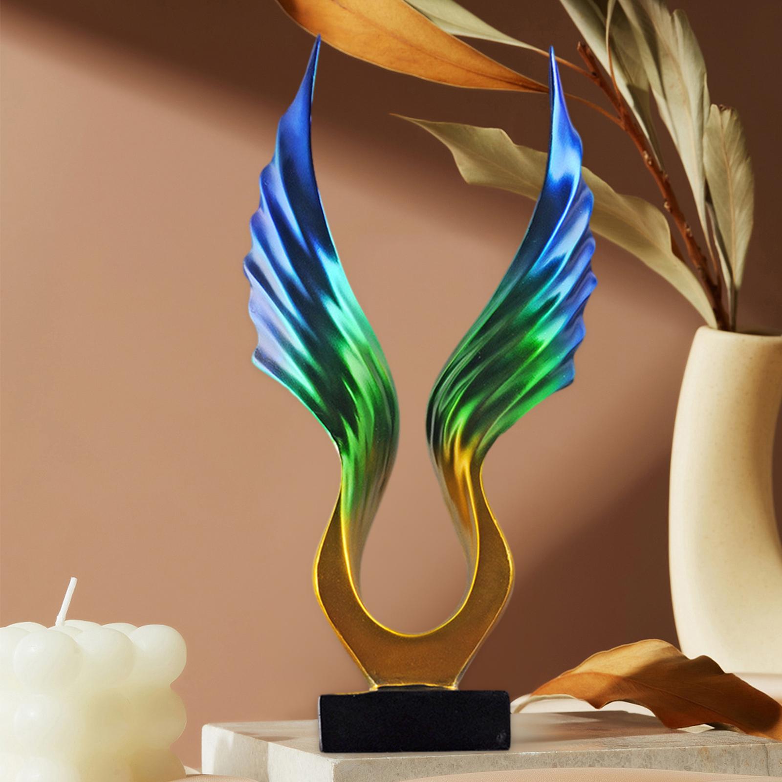 Spreading Wing Statue Collectible Sculpture Decorative for Bookshelf Desktop Style C