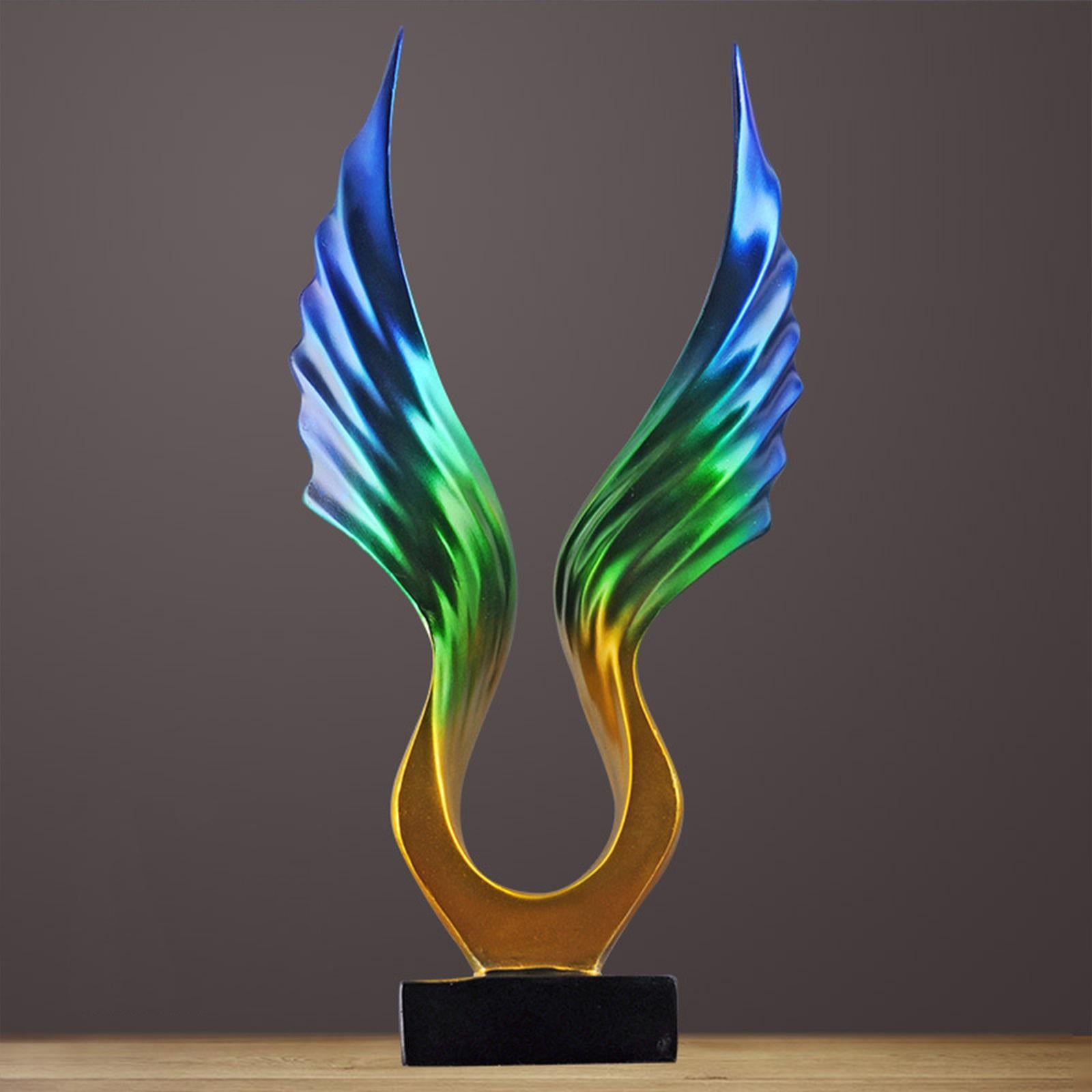 Spreading Wing Statue Collectible Sculpture Decorative for Bookshelf Desktop Style C