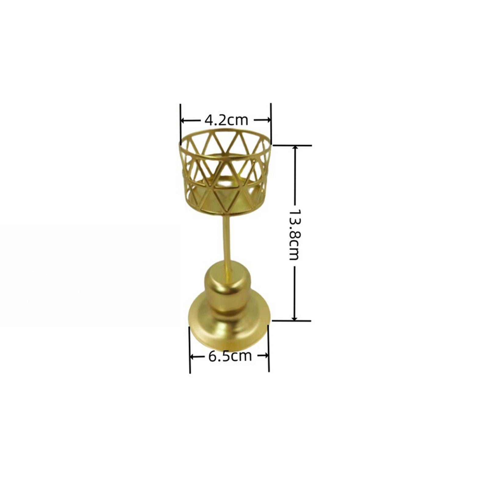 Tealight Candle Holder Geometric Hollow Desigh for Wedding Party Living Room Style D