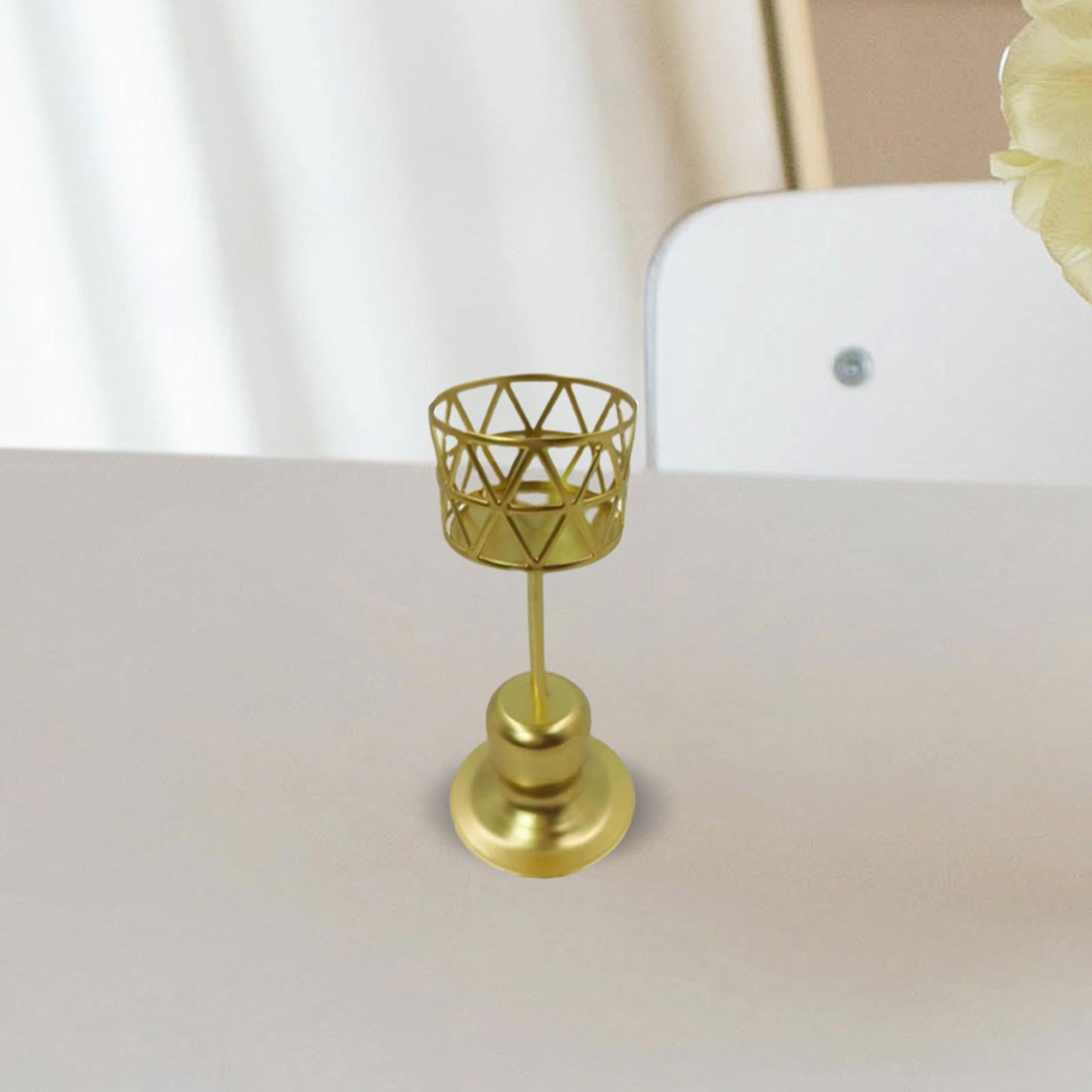 Tealight Candle Holder Geometric Hollow Desigh for Wedding Party Living Room Style D