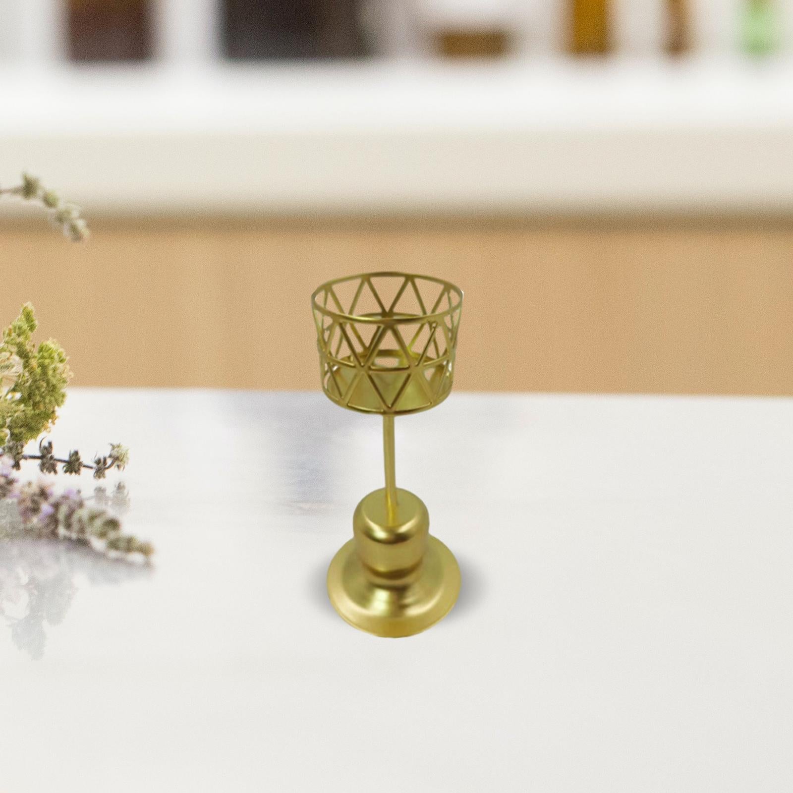 Tealight Candle Holder Geometric Hollow Desigh for Wedding Party Living Room Style D