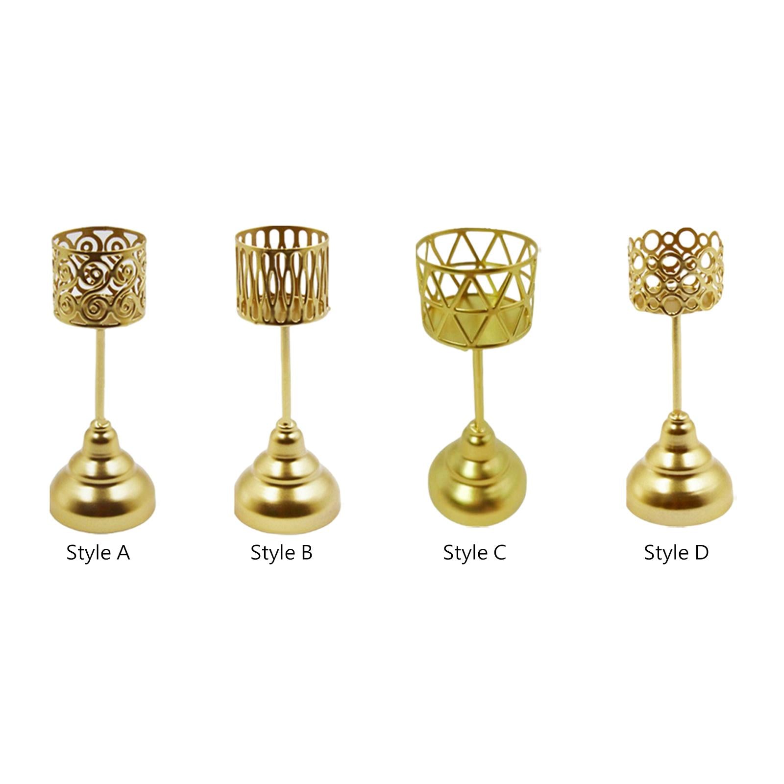 Decorative Candle Stand Geometric for Bedroom Table Decorations Dining Table Style A