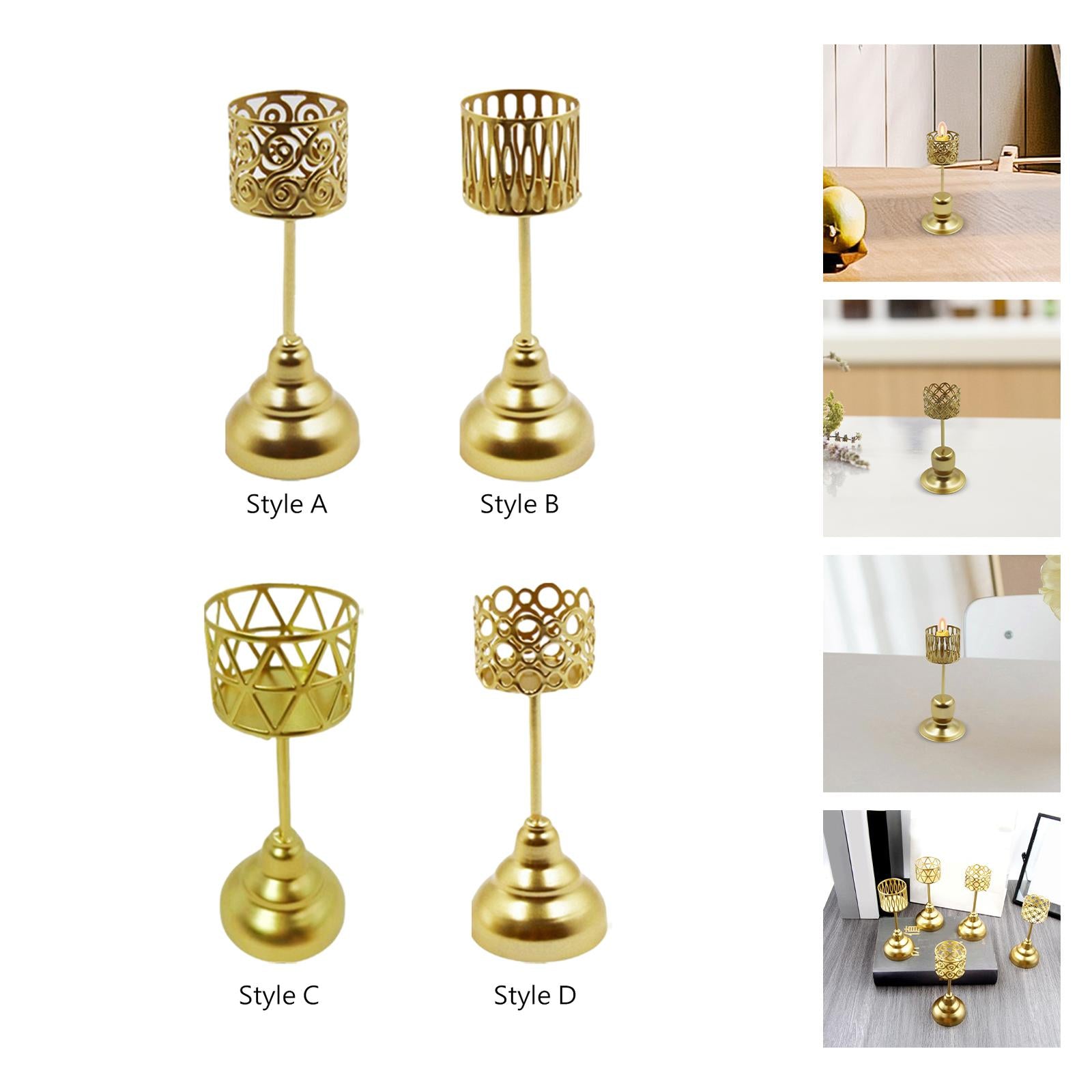 Decorative Candle Stand Geometric for Bedroom Table Decorations Dining Table Style A