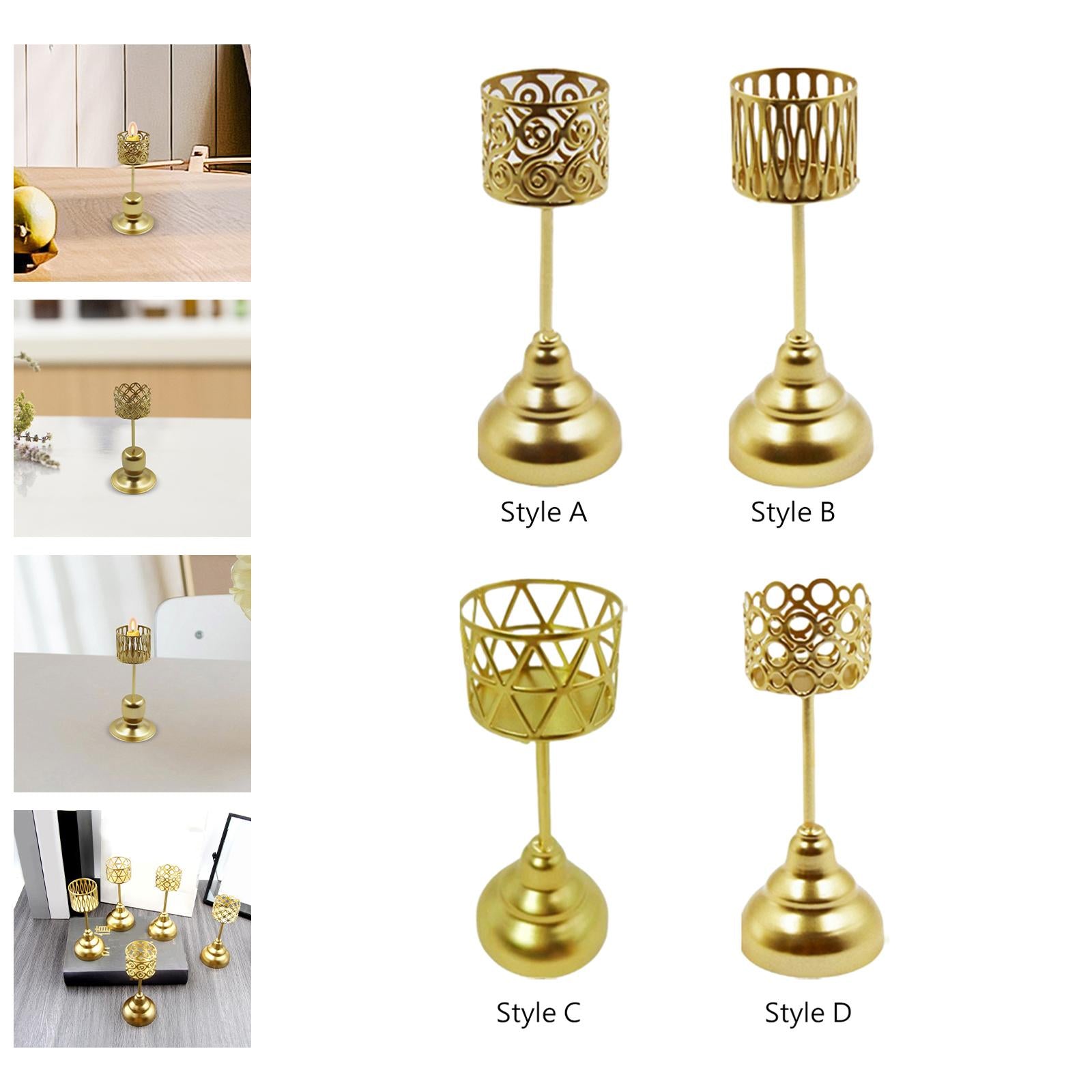 Decorative Candle Stand Geometric for Bedroom Table Decorations Dining Table Style A