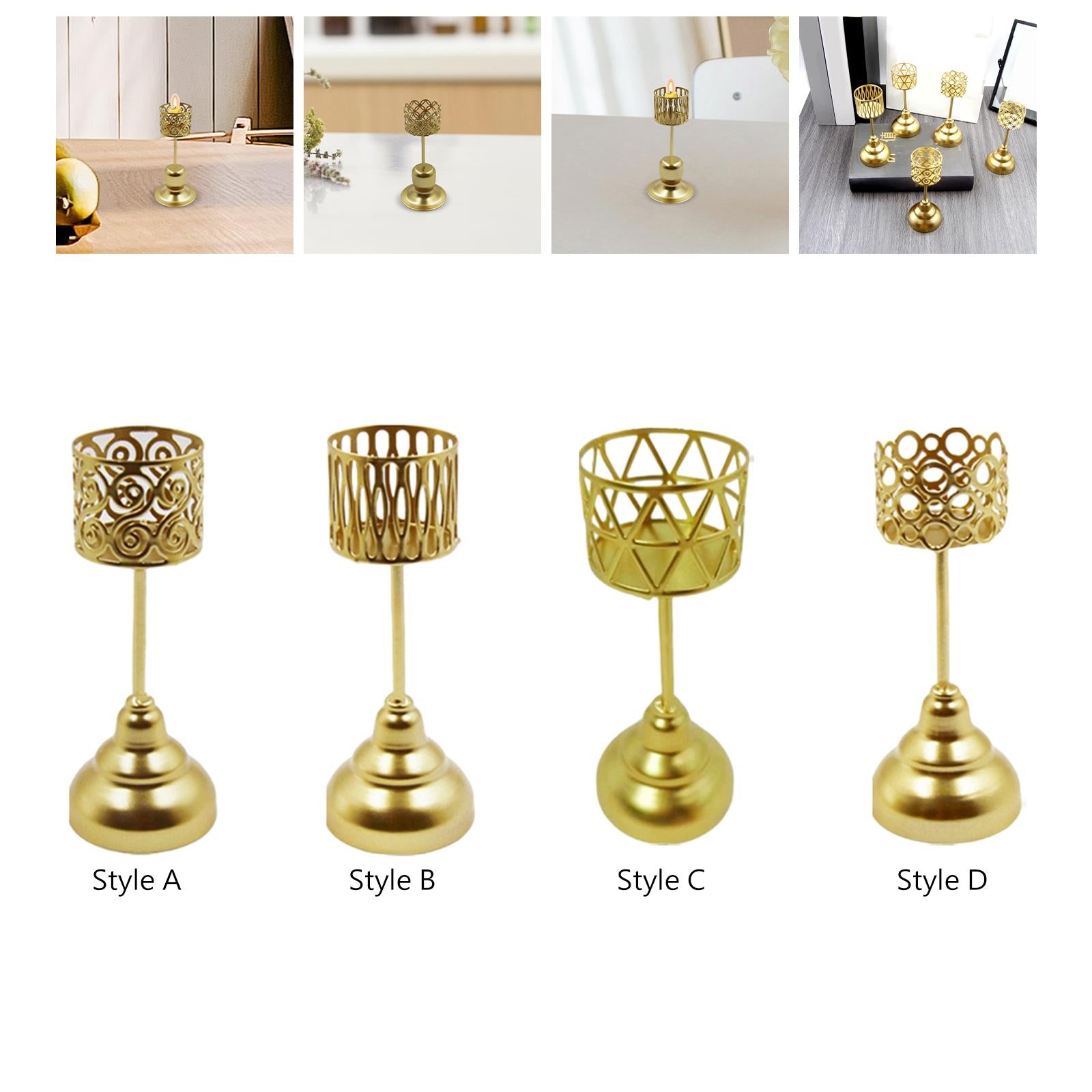 Decorative Candle Stand Geometric for Bedroom Table Decorations Dining Table Style A
