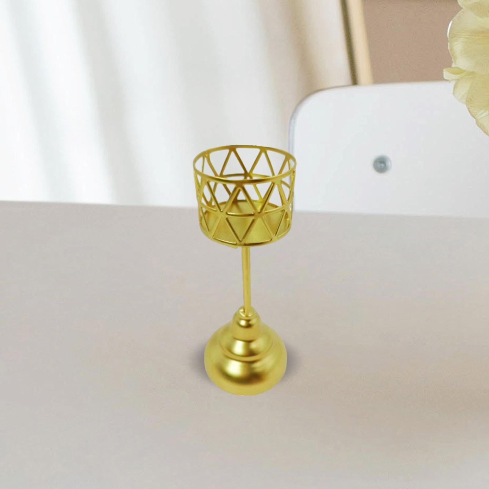Decorative Candle Stand Geometric for Bedroom Table Decorations Dining Table Style C
