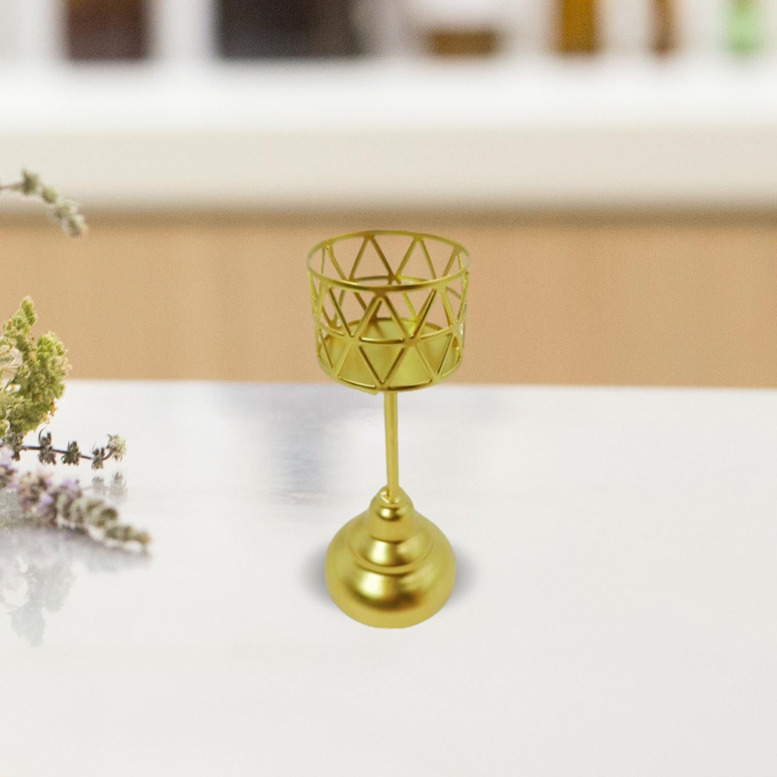 Decorative Candle Stand Geometric for Bedroom Table Decorations Dining Table Style C