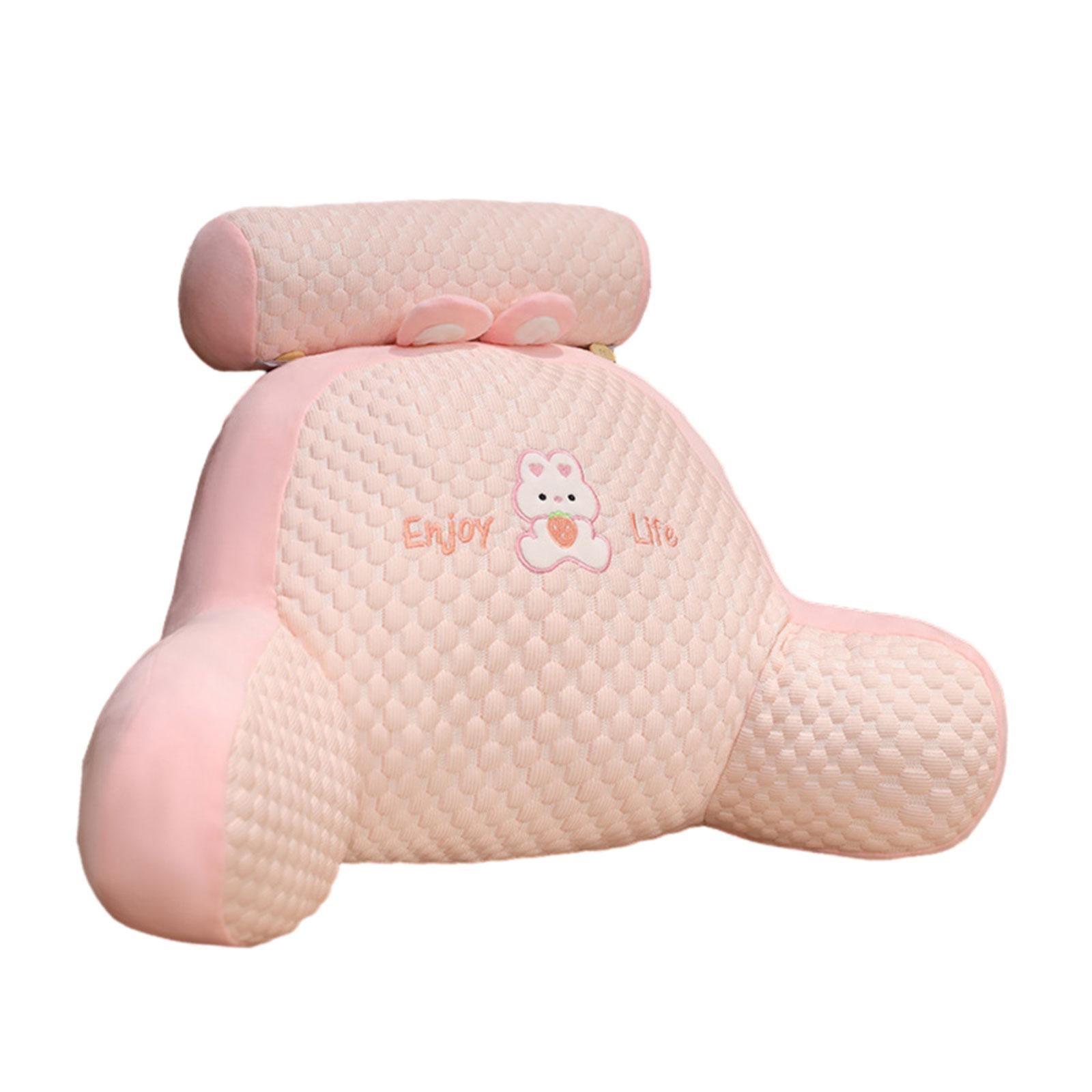 Throw Pillow Floor Pillow Cute 3D Shaped Cushion for Bed Home Office Bedroom Pink Bunny