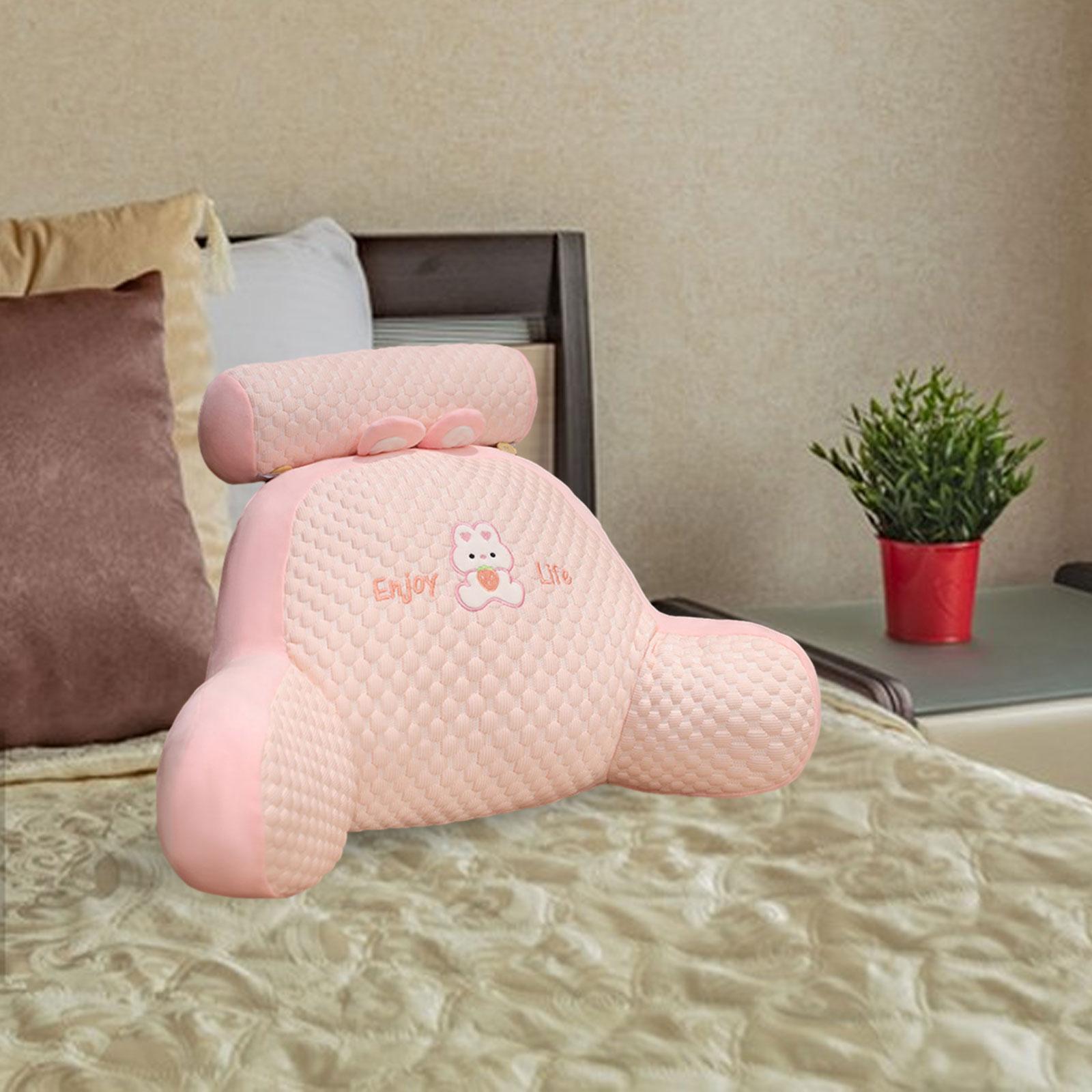 Throw Pillow Floor Pillow Cute 3D Shaped Cushion for Bed Home Office Bedroom Pink Bunny
