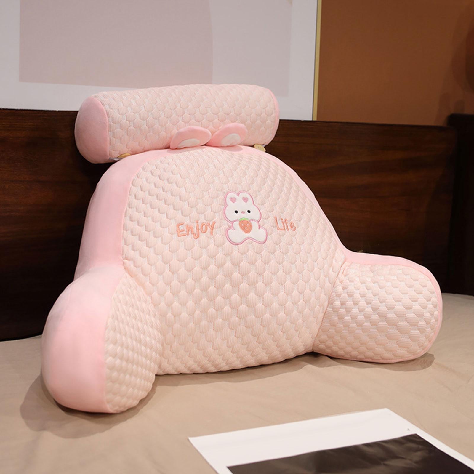 Throw Pillow Floor Pillow Cute 3D Shaped Cushion for Bed Home Office Bedroom Pink Bunny