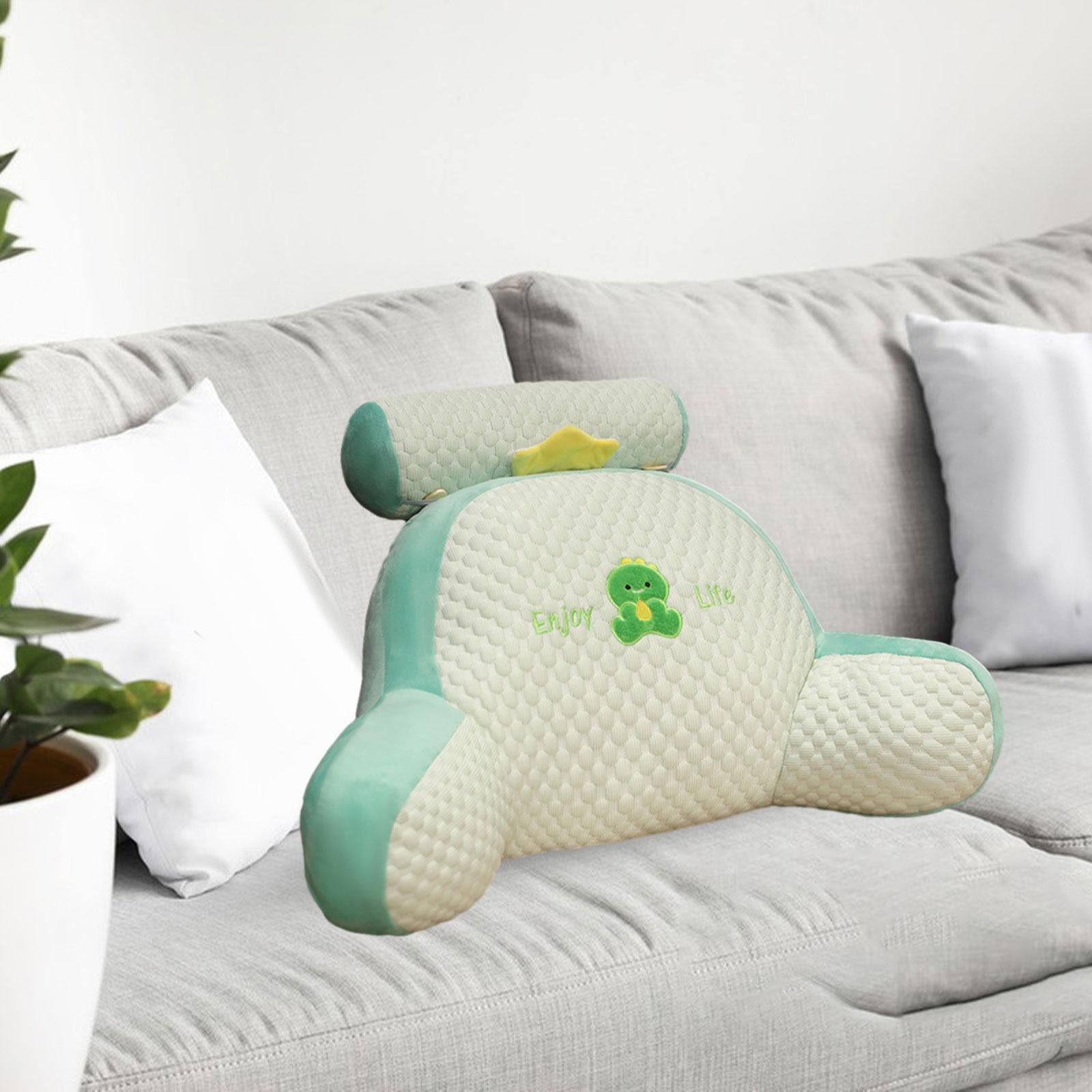 Throw Pillow Floor Pillow Cute 3D Shaped Cushion for Bed Home Office Bedroom Green Dinosaur