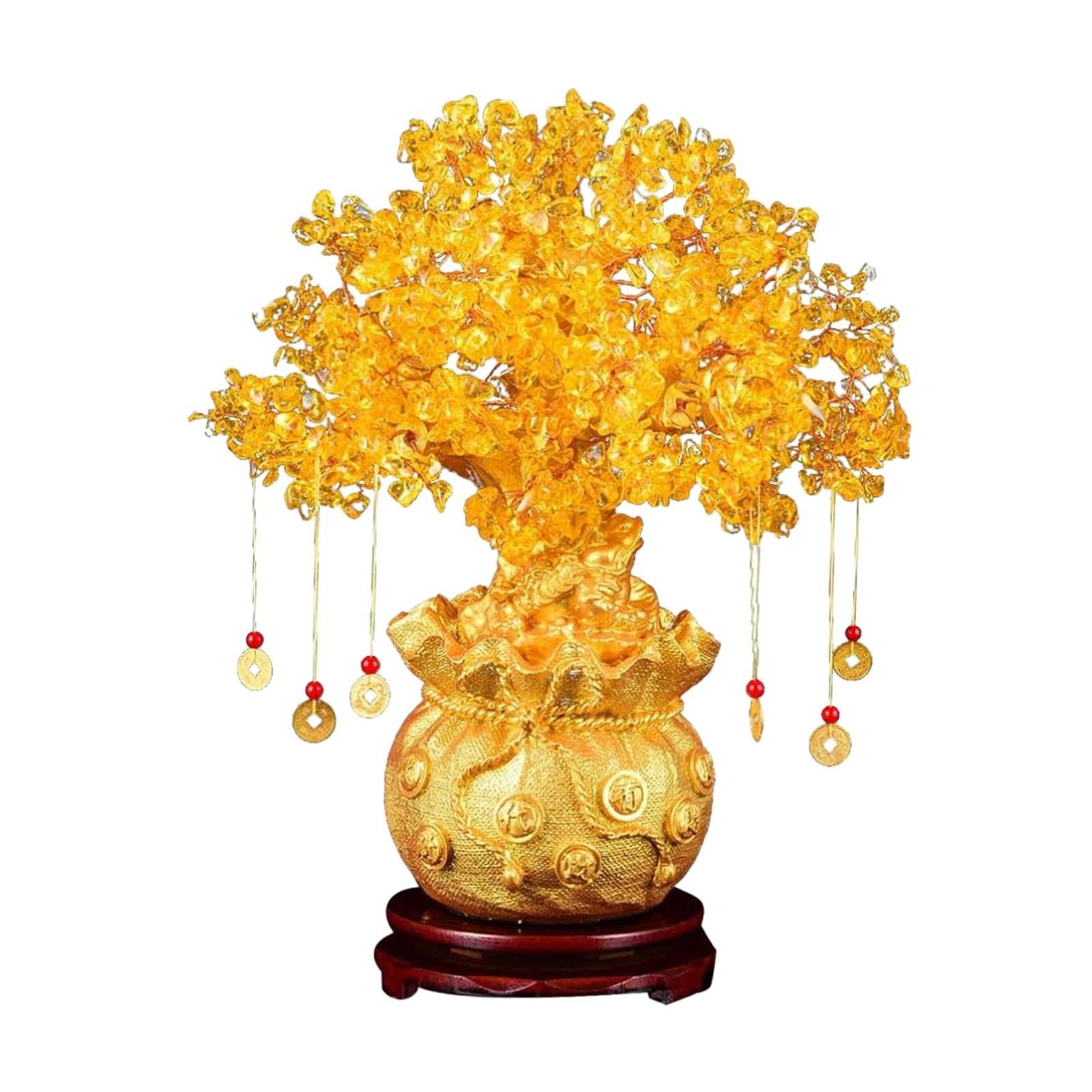 Money Tree Statue Collection Oriental Ornament for New Year Hotel Study Room S