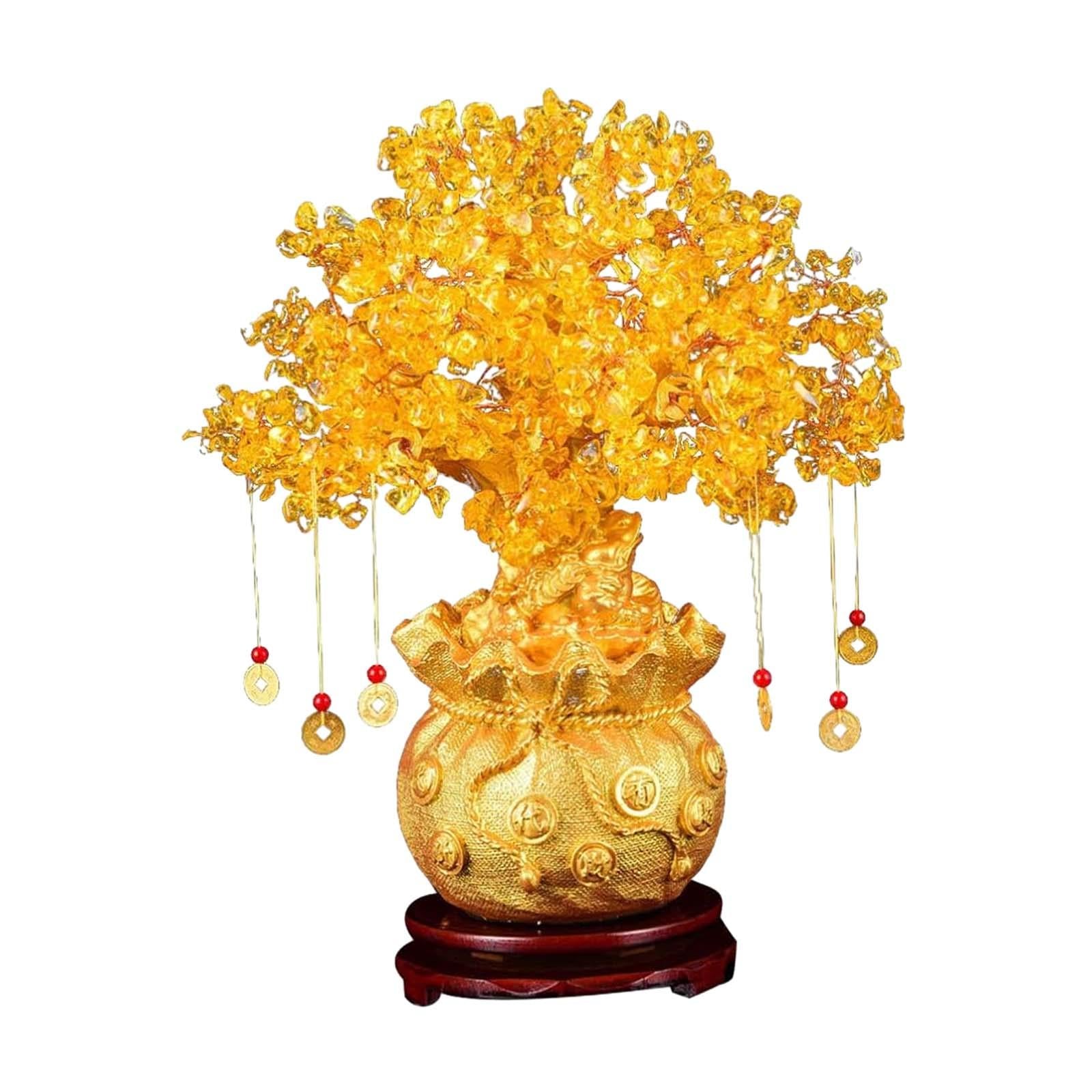 Money Tree Statue Collection Oriental Ornament for New Year Hotel Study Room S