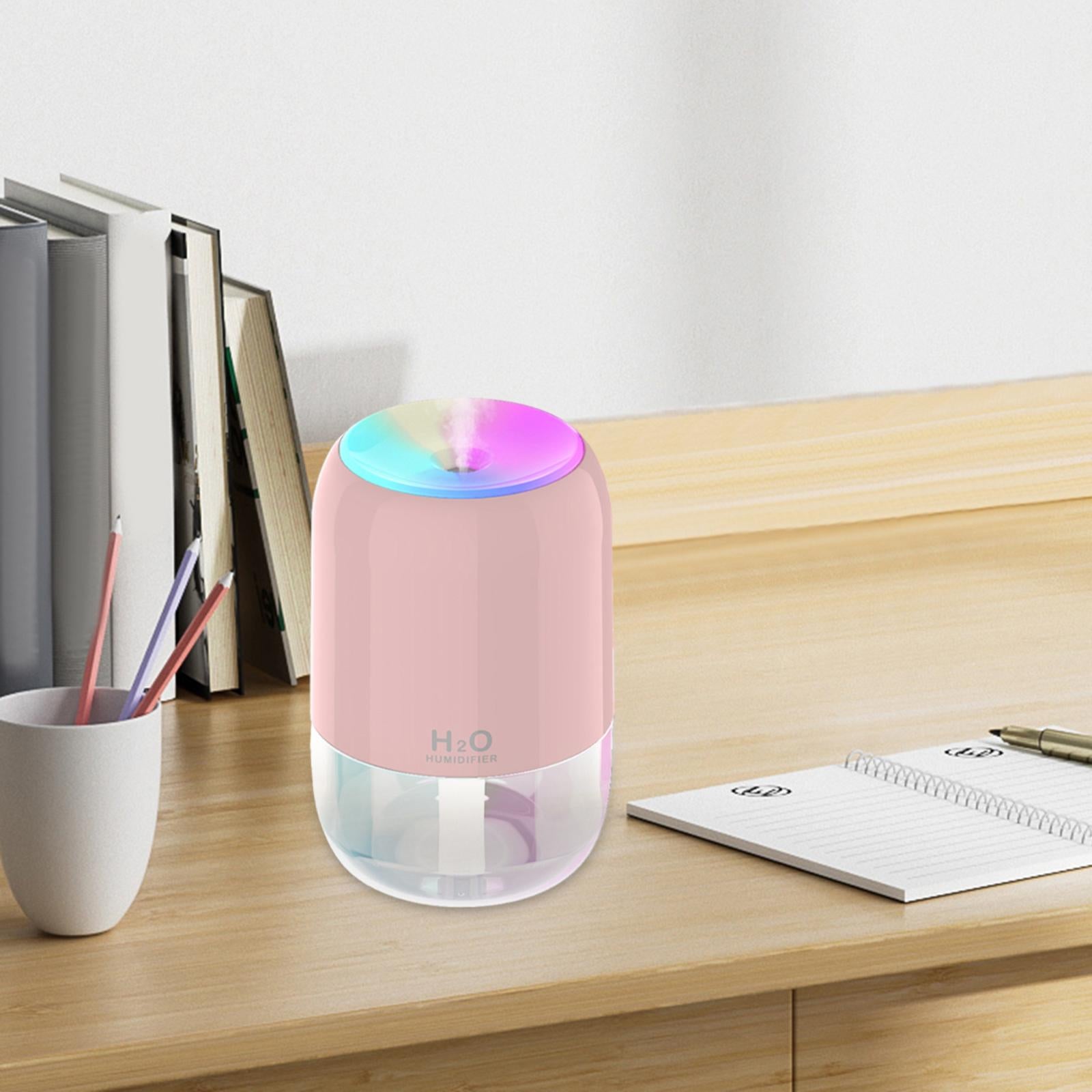 200ml Humidifier Car Essential Oil Diffuser Portable for Bedroom Lightweight Pink
