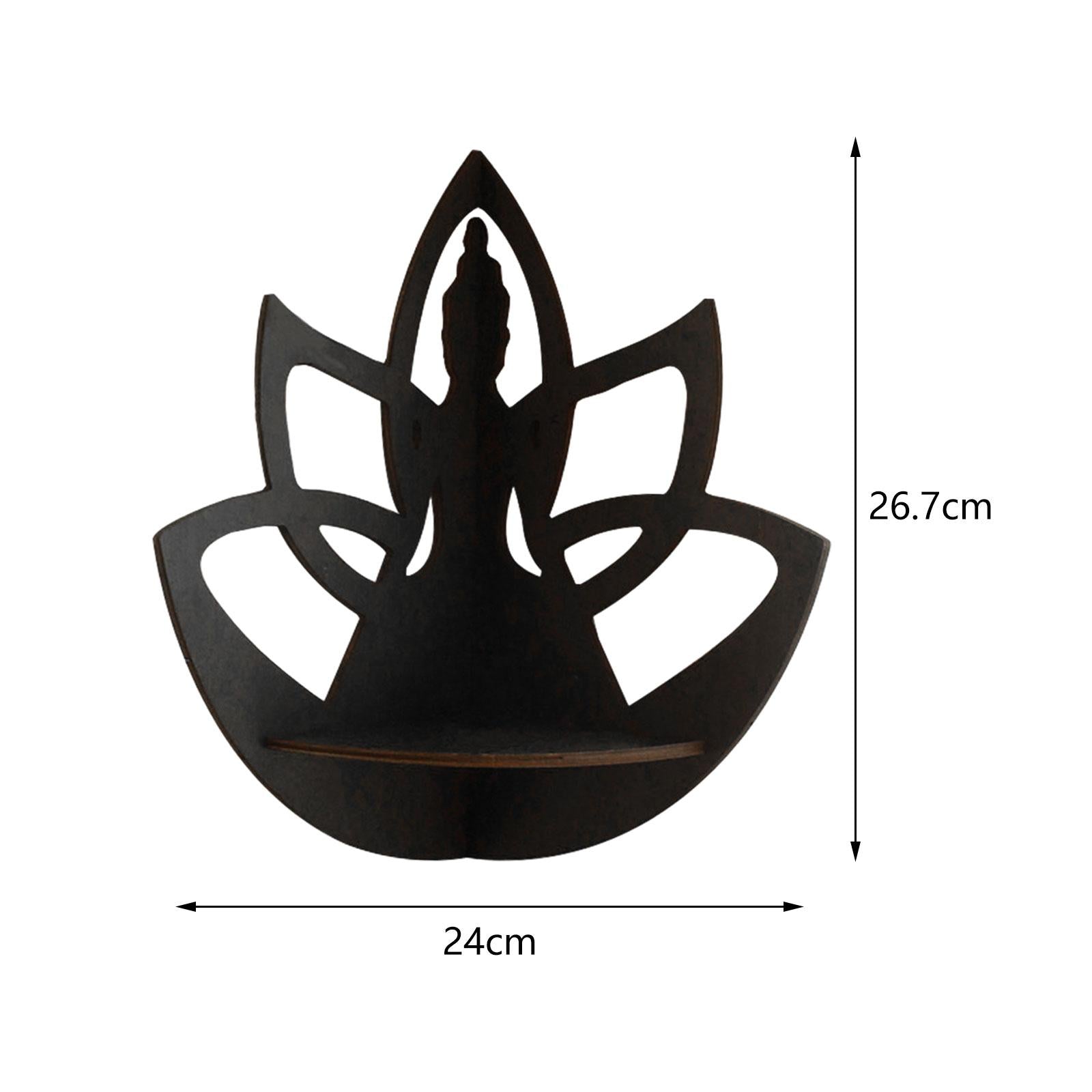 Lotus Shape Wooden Wall Floating Shelf Wall Decoration for Study Room Sturdy