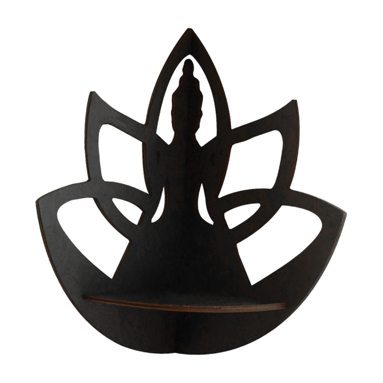 Lotus Shape Wooden Wall Floating Shelf Wall Decoration for Study Room Sturdy