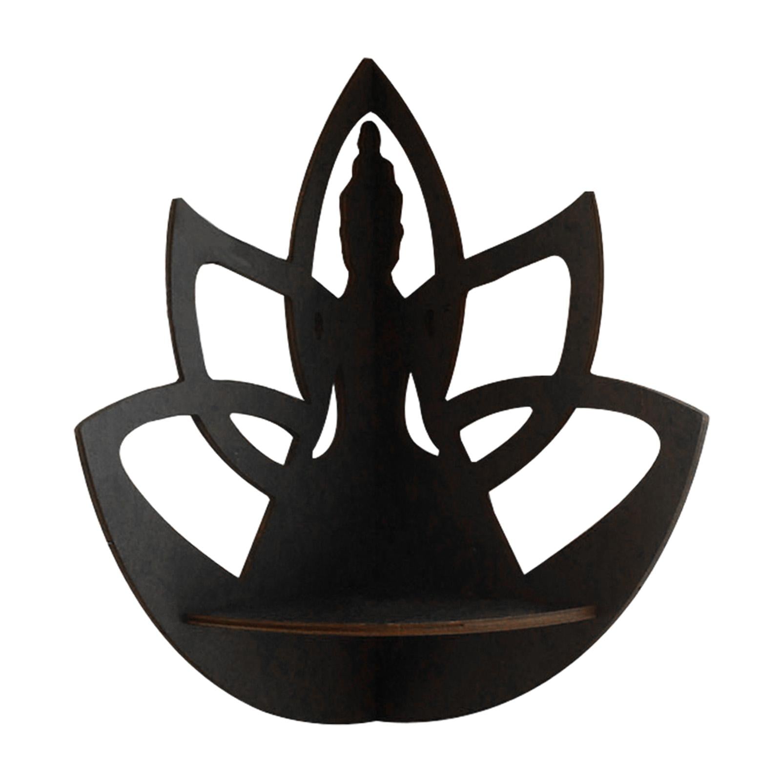 Lotus Shape Wooden Wall Floating Shelf Wall Decoration for Study Room Sturdy