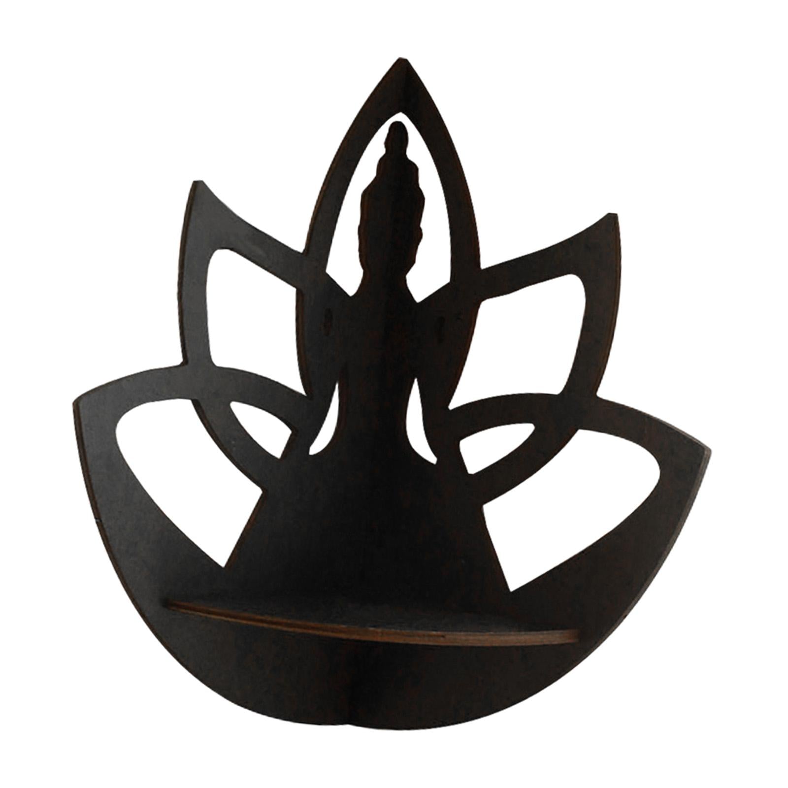 Lotus Shape Wooden Wall Floating Shelf Wall Decoration for Study Room Sturdy
