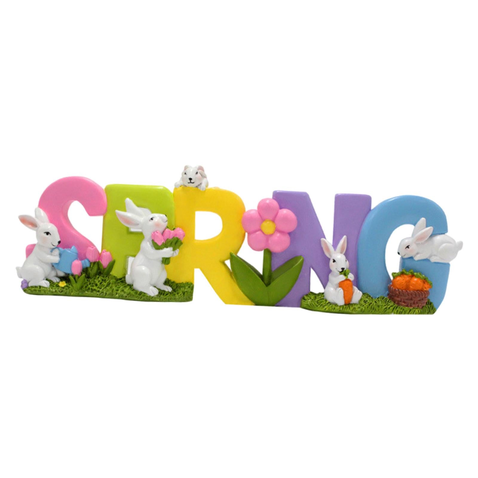 Easter Bunny Decor Cute Easter Table Decorations for Home Living Room