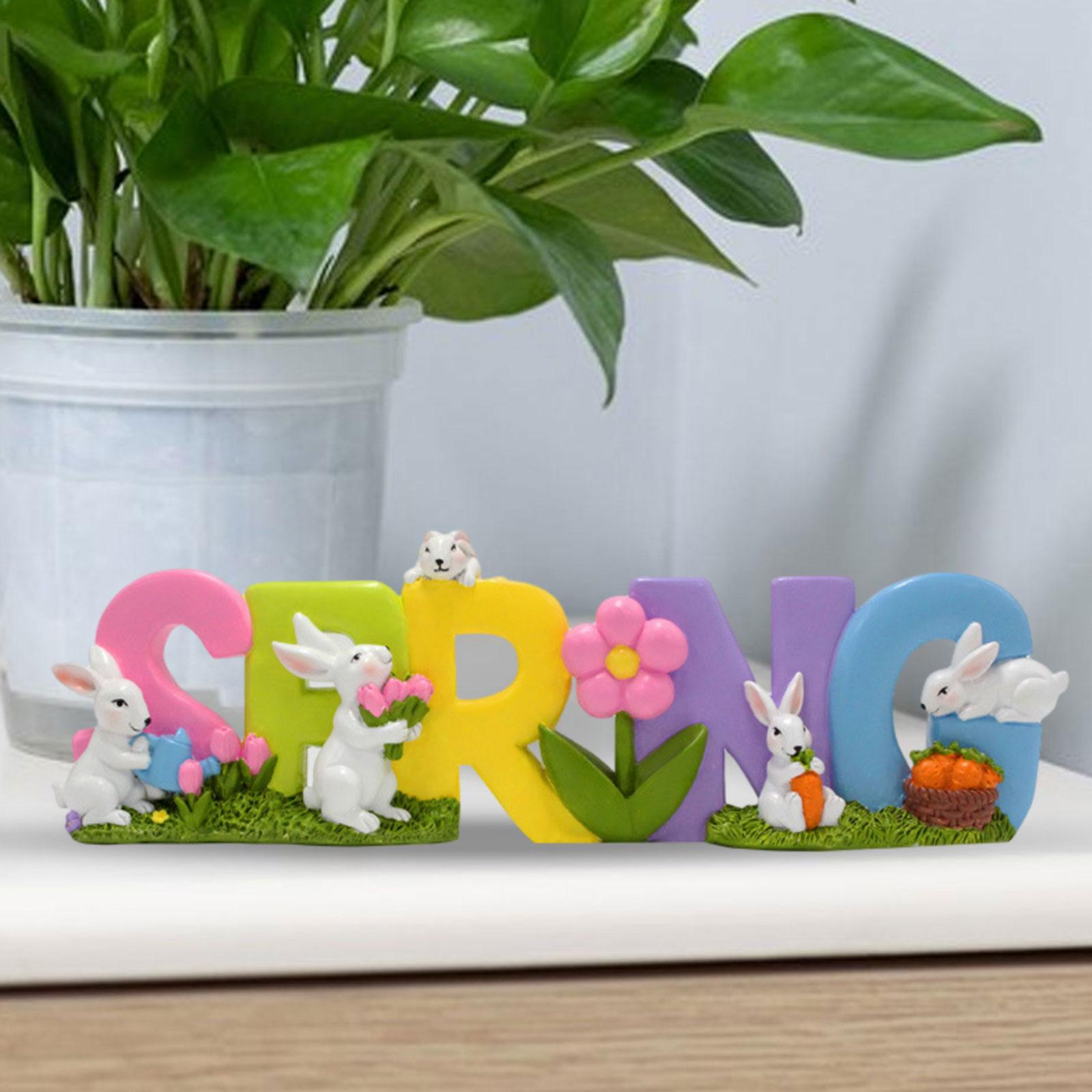 Easter Bunny Decor Cute Easter Table Decorations for Home Living Room
