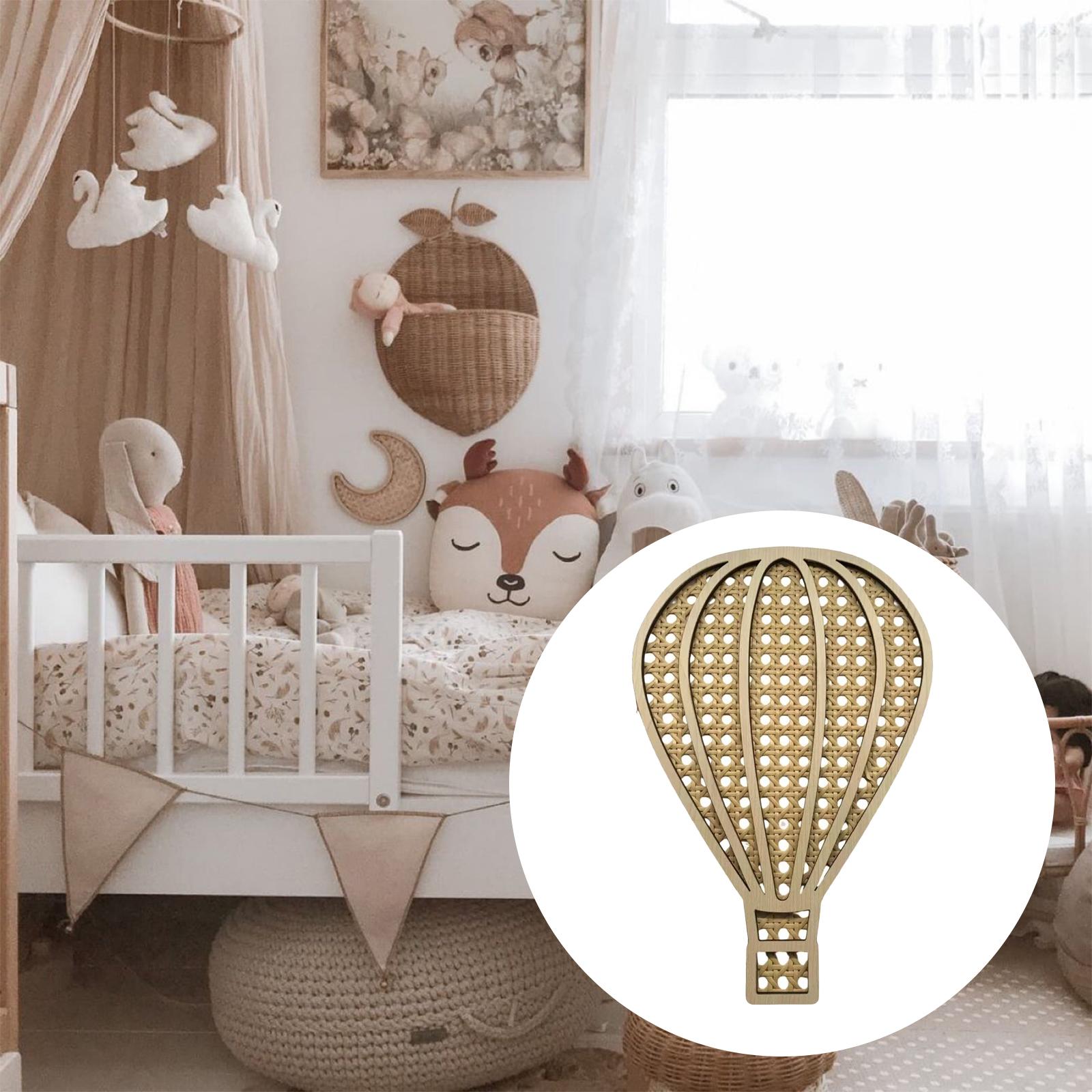 Rattan Woven Decoration Boho Art Wall Decoration for Kitchen Bathroom Office Balloon
