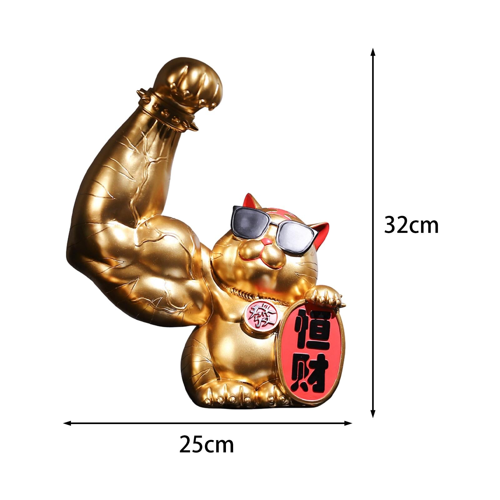 Lucky Tiger Figurine Tabletop Ornament for Entrance Cabinet Bedroom New Year L