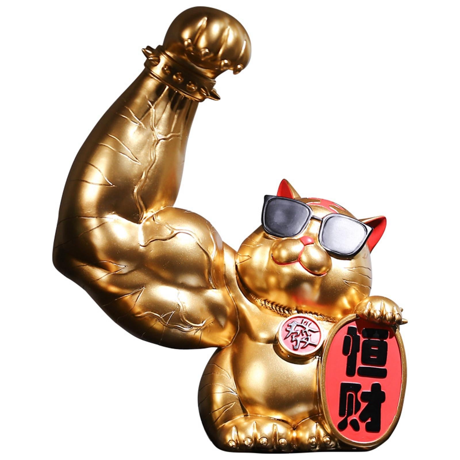 Lucky Tiger Figurine Tabletop Ornament for Entrance Cabinet Bedroom New Year L