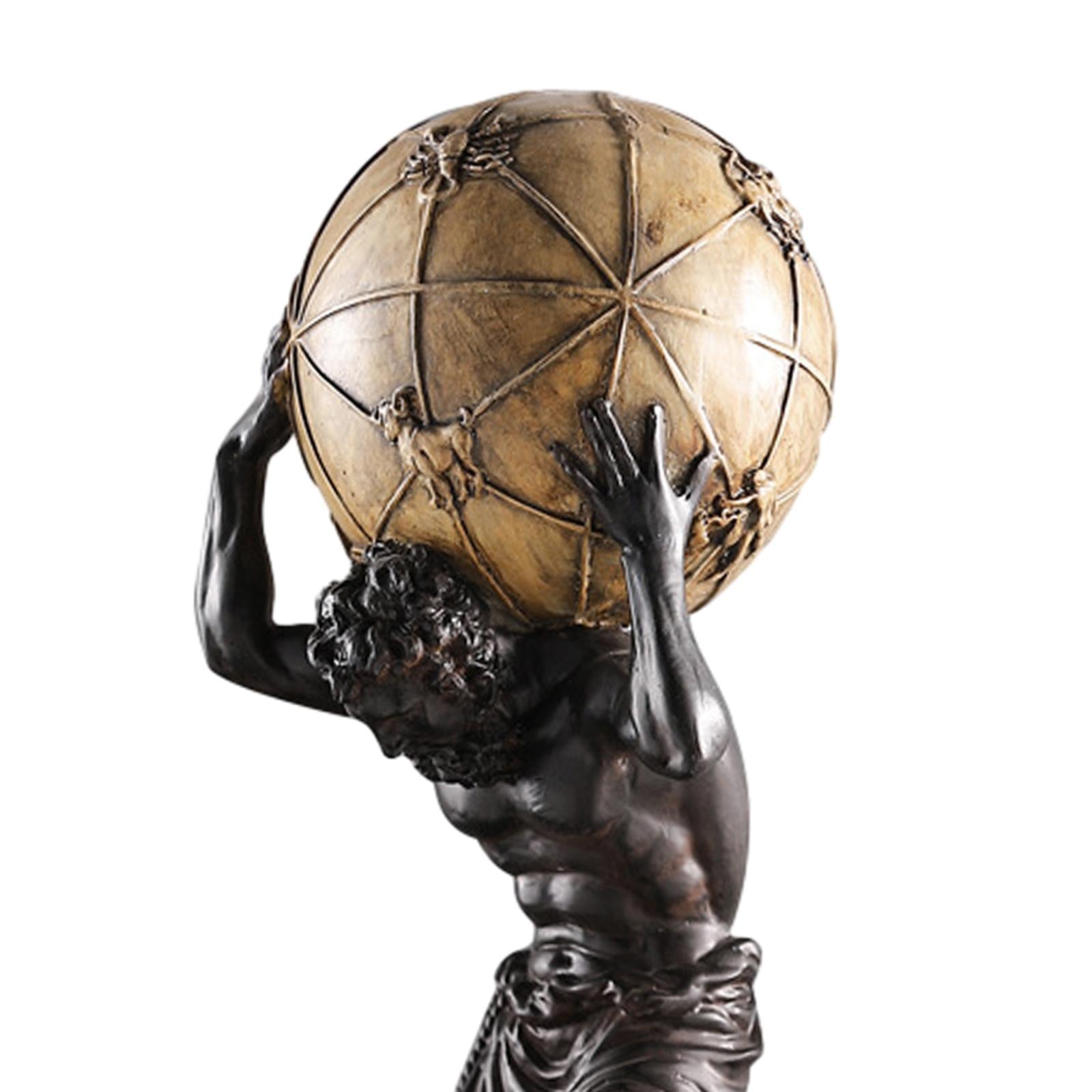 Atlas Sculpture Resin Ornament for Living Room Home Decor Desktop Decoration