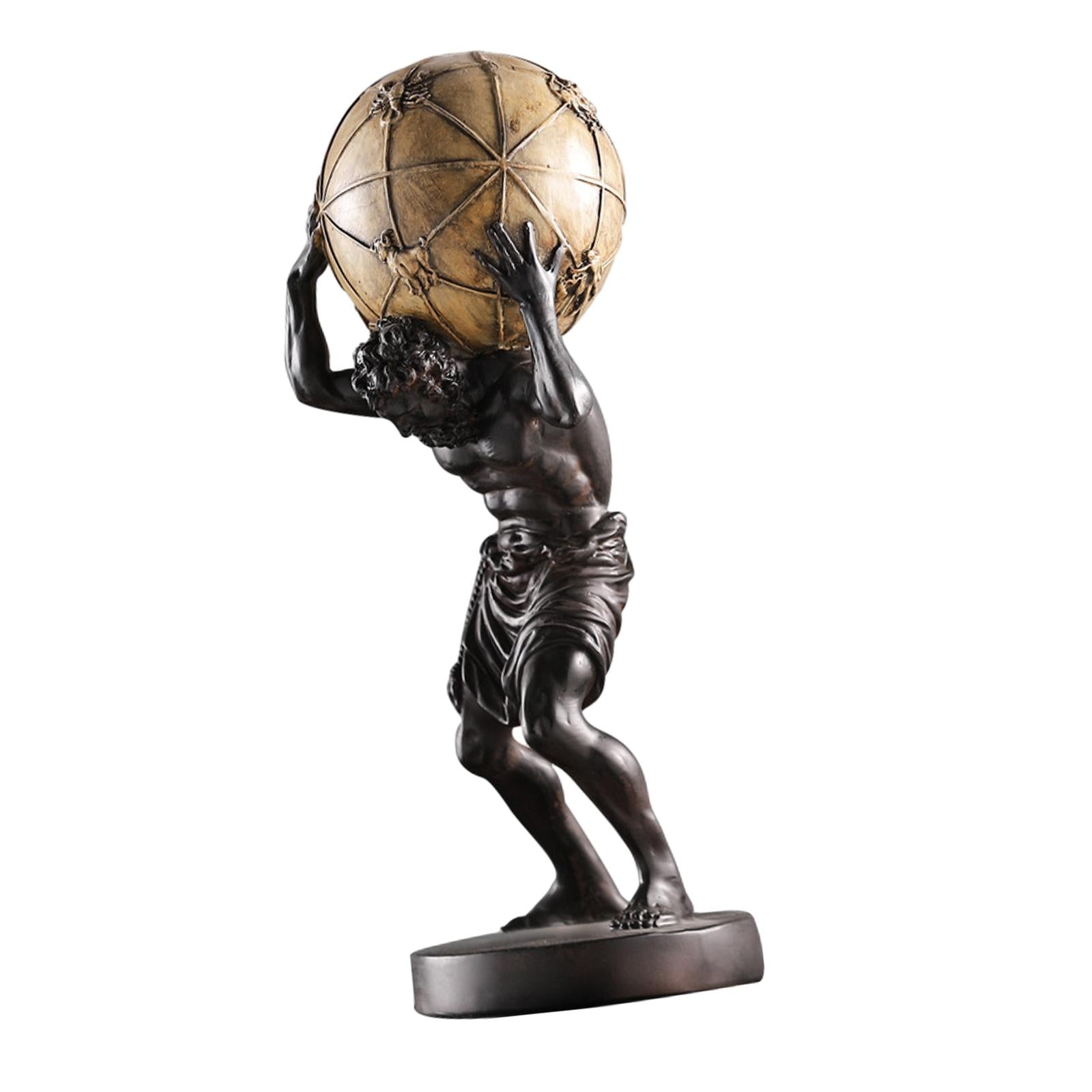 Atlas Sculpture Resin Ornament for Living Room Home Decor Desktop Decoration