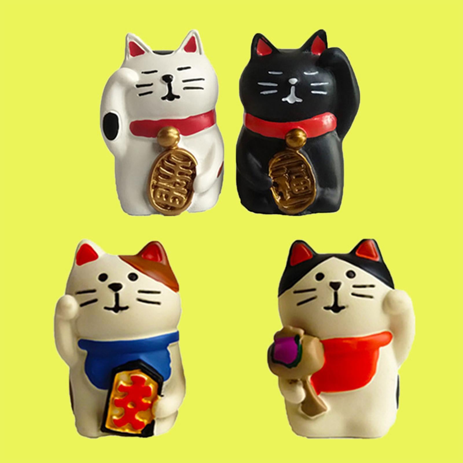 Animal Statue Creative Collection Cat Statue for Home Cabinets Shelf Desktop Style C