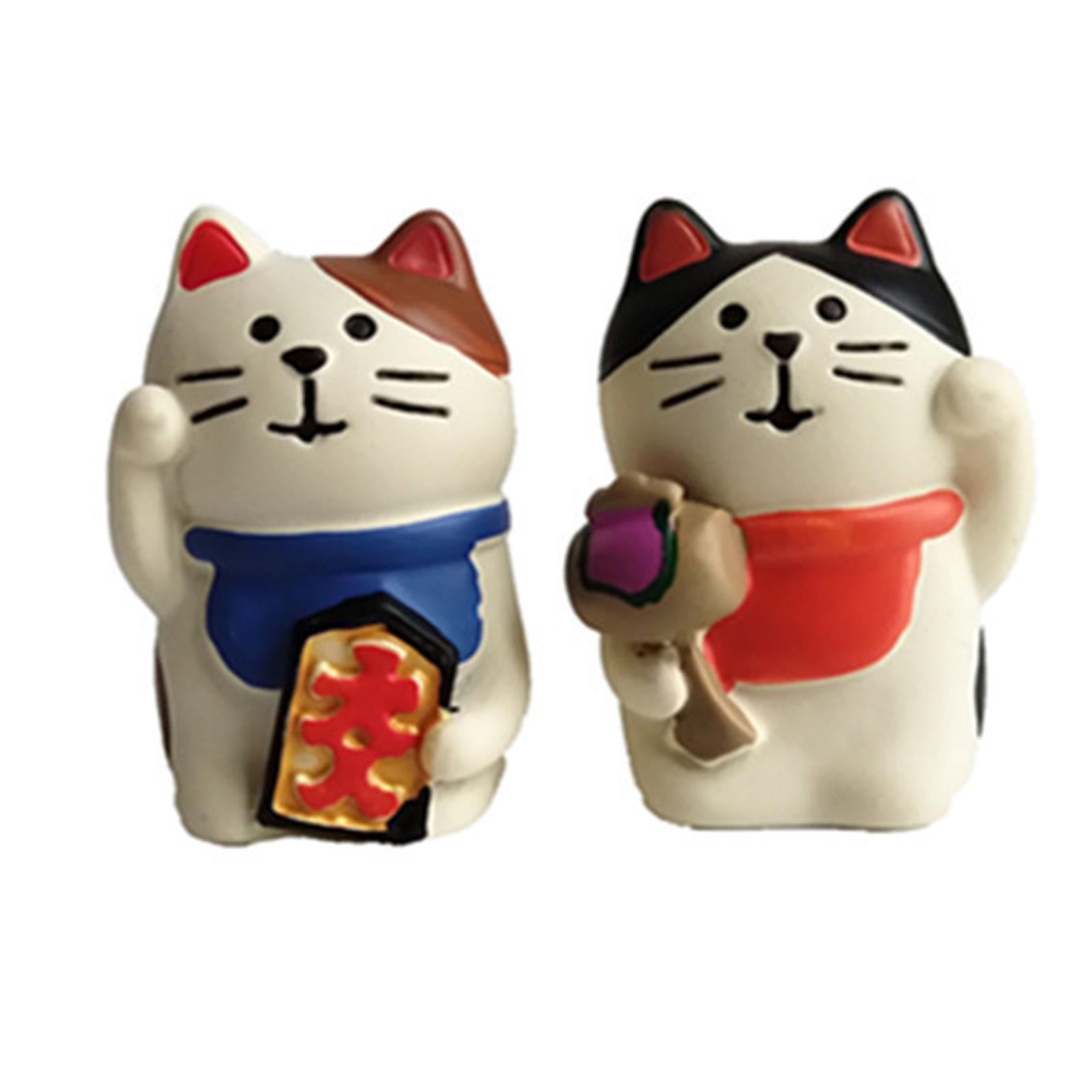 Animal Statue Creative Collection Cat Statue for Home Cabinets Shelf Desktop Style C