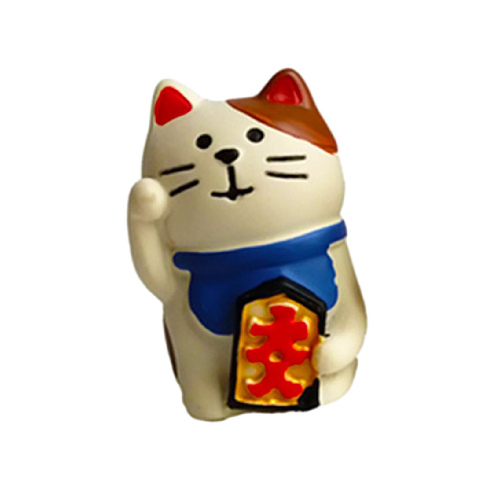 Animal Statue Creative Collection Cat Statue for Home Cabinets Shelf Desktop Style C