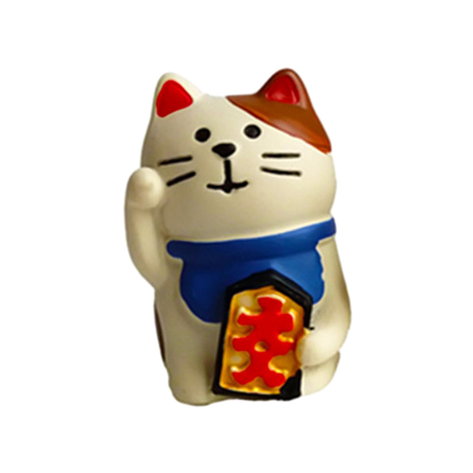 Animal Statue Creative Collection Cat Statue for Home Cabinets Shelf Desktop Style C