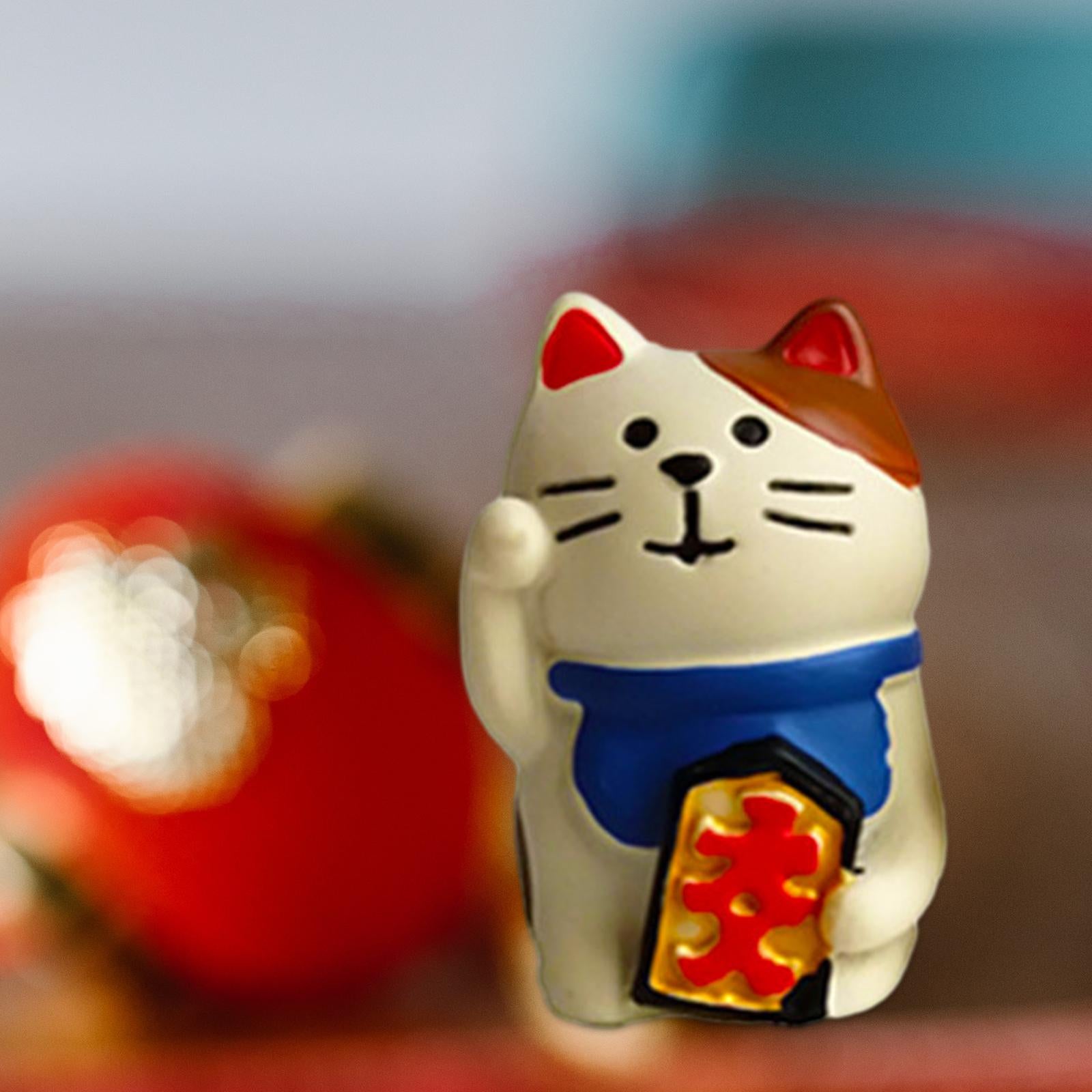 Animal Statue Creative Collection Cat Statue for Home Cabinets Shelf Desktop Style C