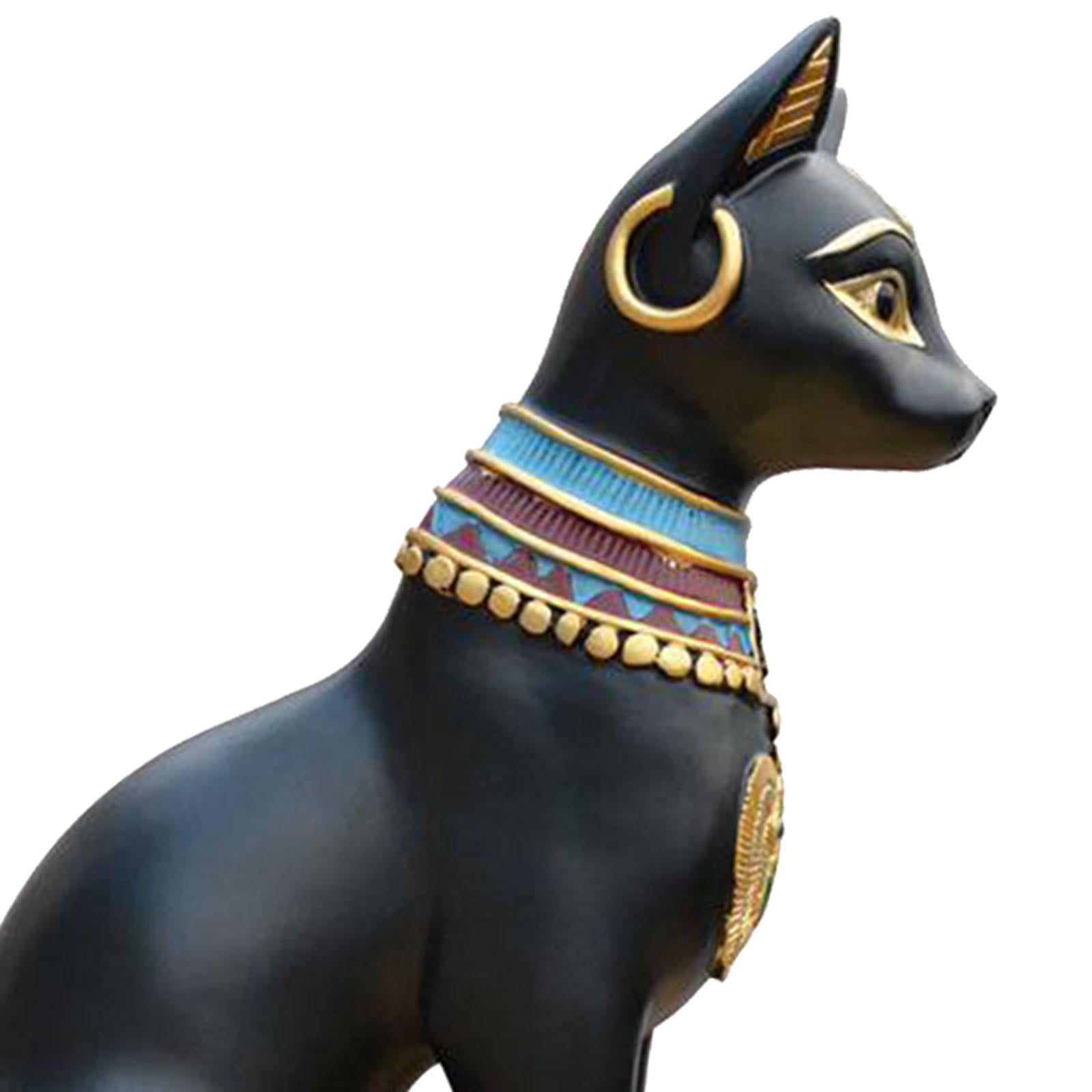 Egyptian Cat Ornament Collectible Gift Cute Figurine for Tabletop Office Bar XL